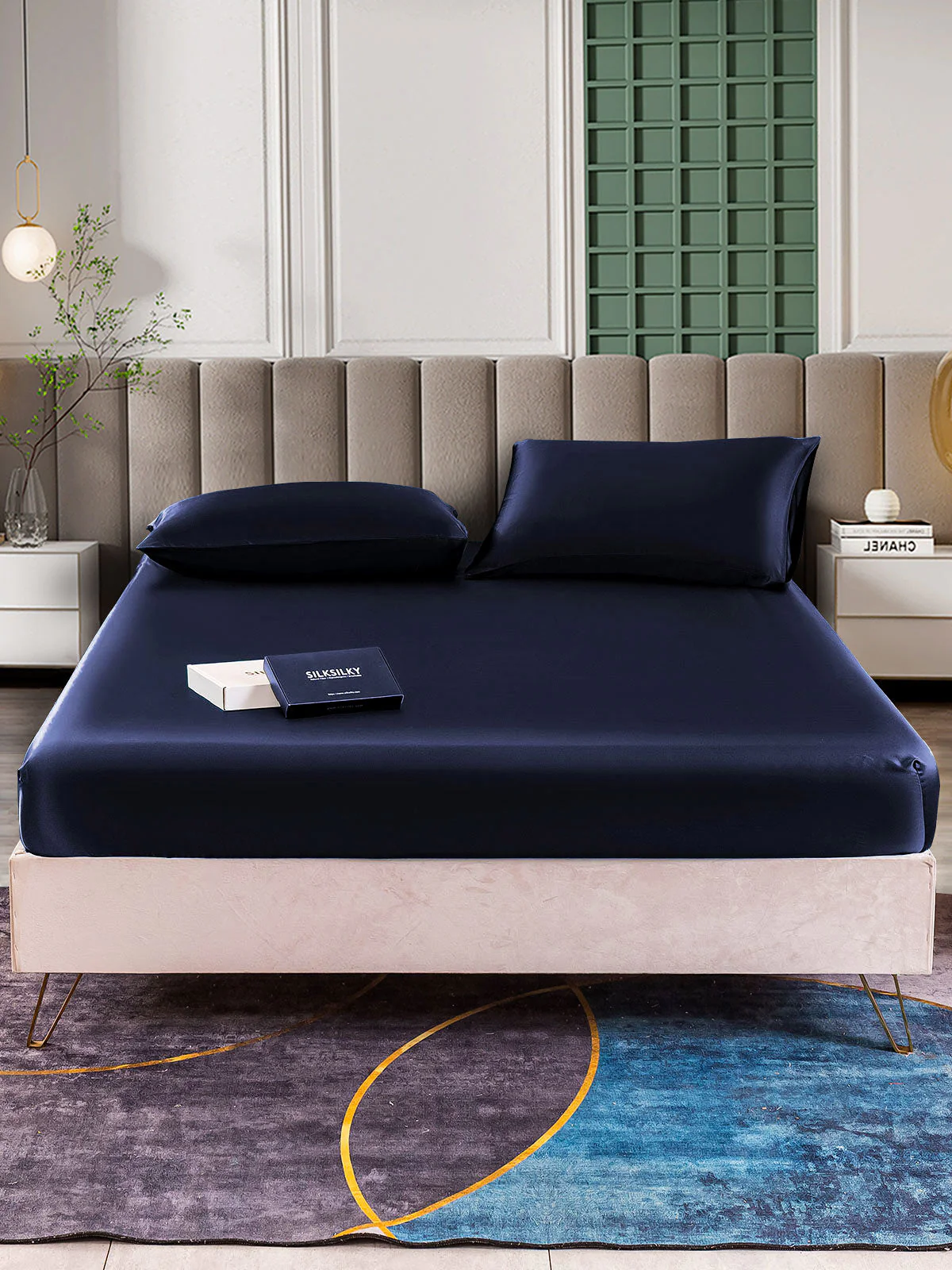 25Momme 3 pièces soie 1x drap housse+2x taies d‘oreiller - Image 8