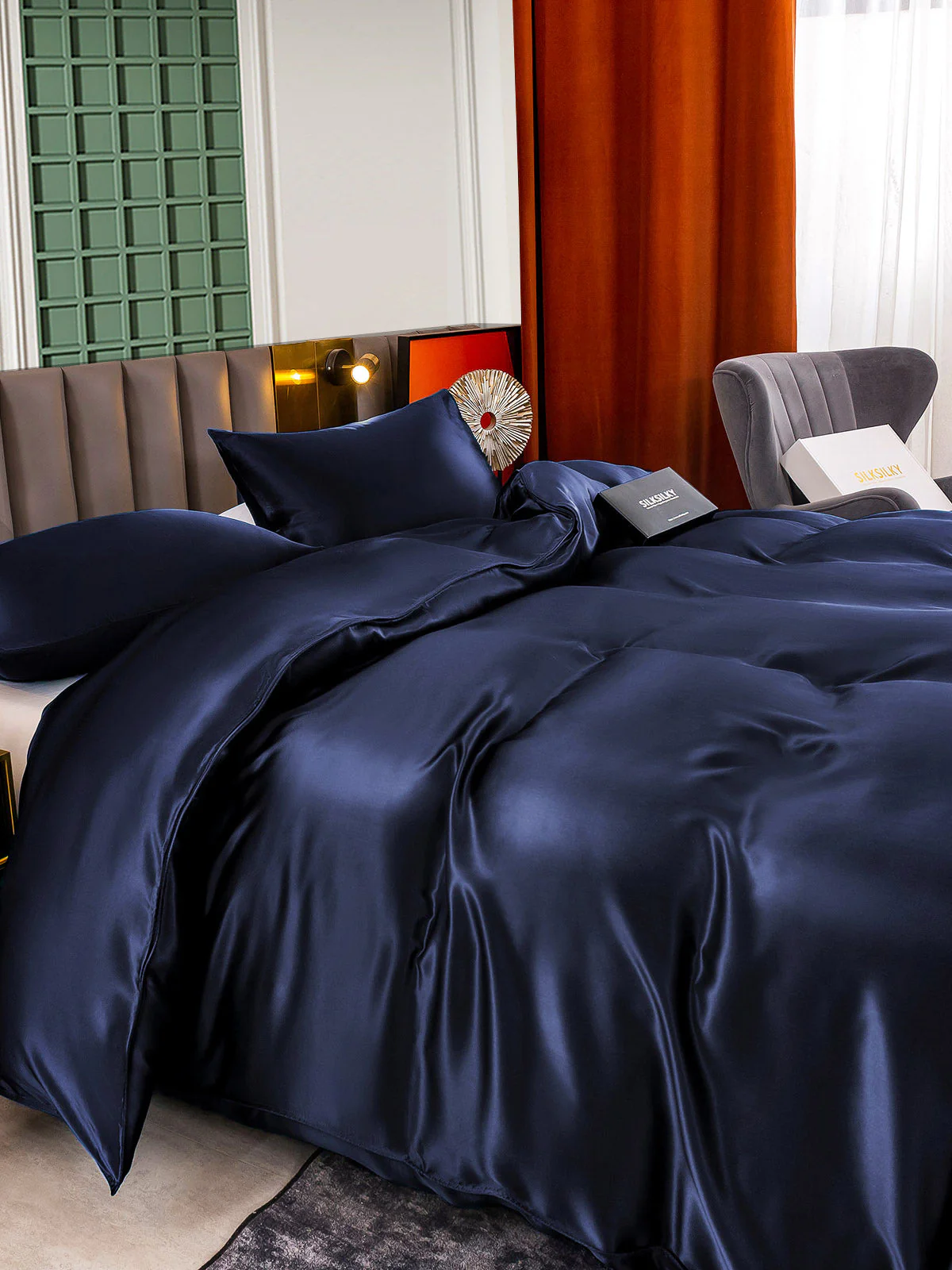 25MM Soie Parure De Lit 3 Pièces 1x Housse de Couette et 2x Taies d‘Oreiller - Image 10