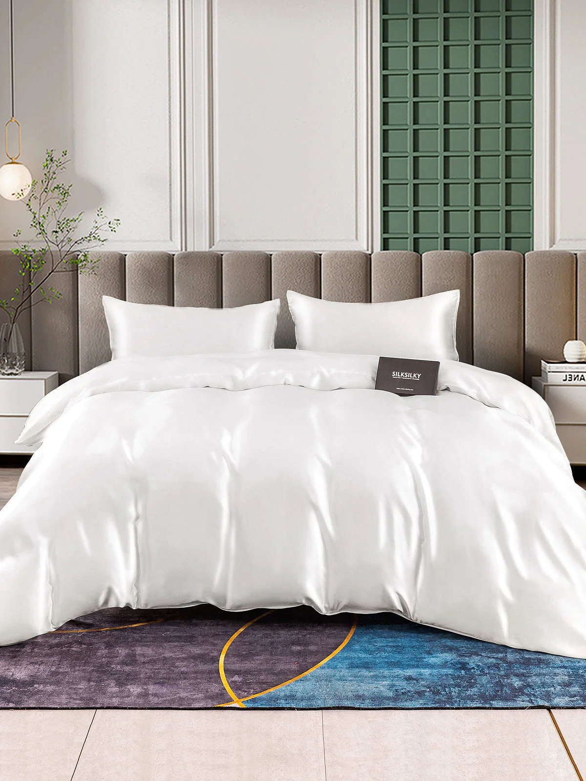 25MM Soie Parure De Lit 3 Pièces 1x Housse de Couette et 2x Taies d‘Oreiller - Image 19
