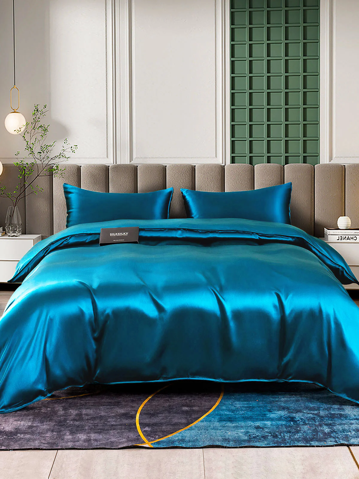 25MM Soie Parure De Lit 3 Pièces 1x Housse de Couette et 2x Taies d‘Oreiller - Image 36