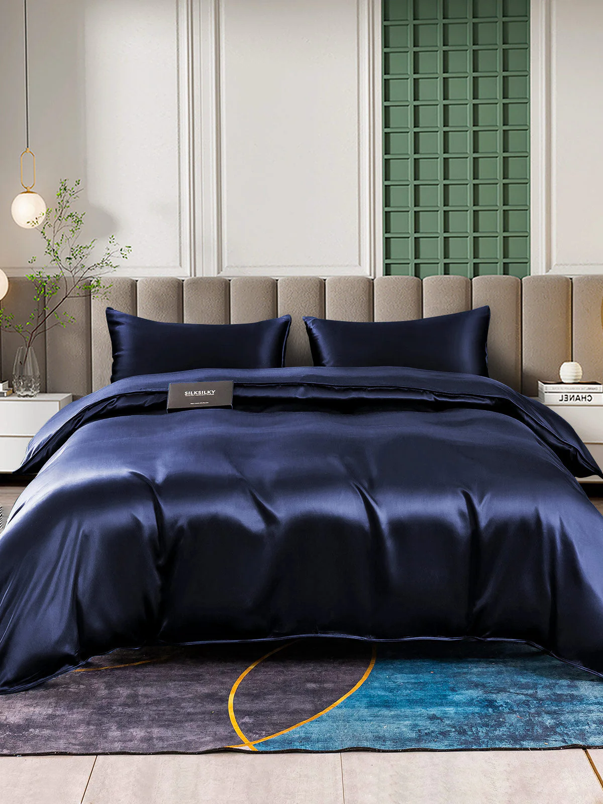 25MM Soie Parure De Lit 3 Pièces 1x Housse de Couette et 2x Taies d‘Oreiller - Image 7