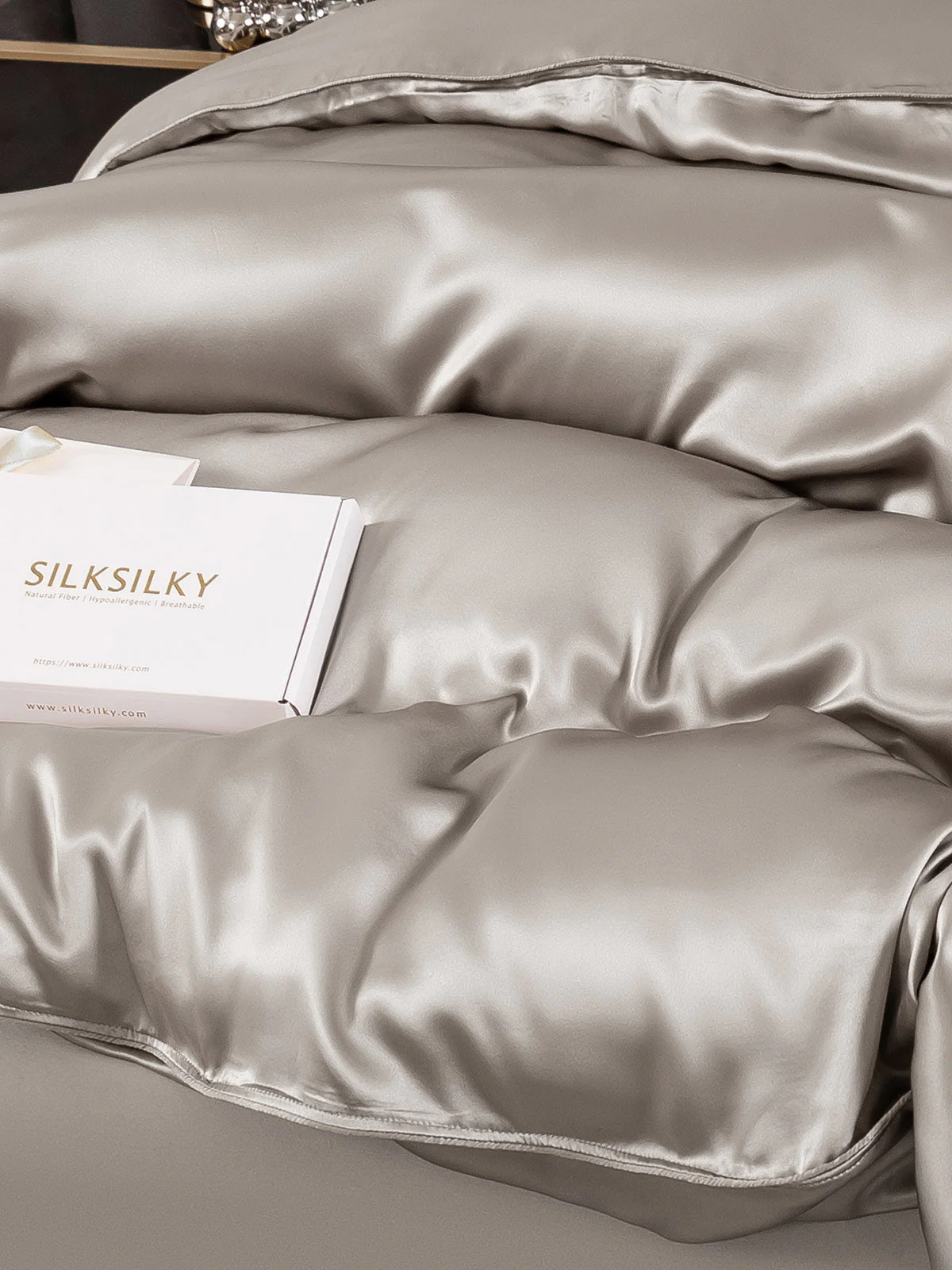25 Momme Housse de Couette en Soie Luxueuse Sans Couture - Image 20