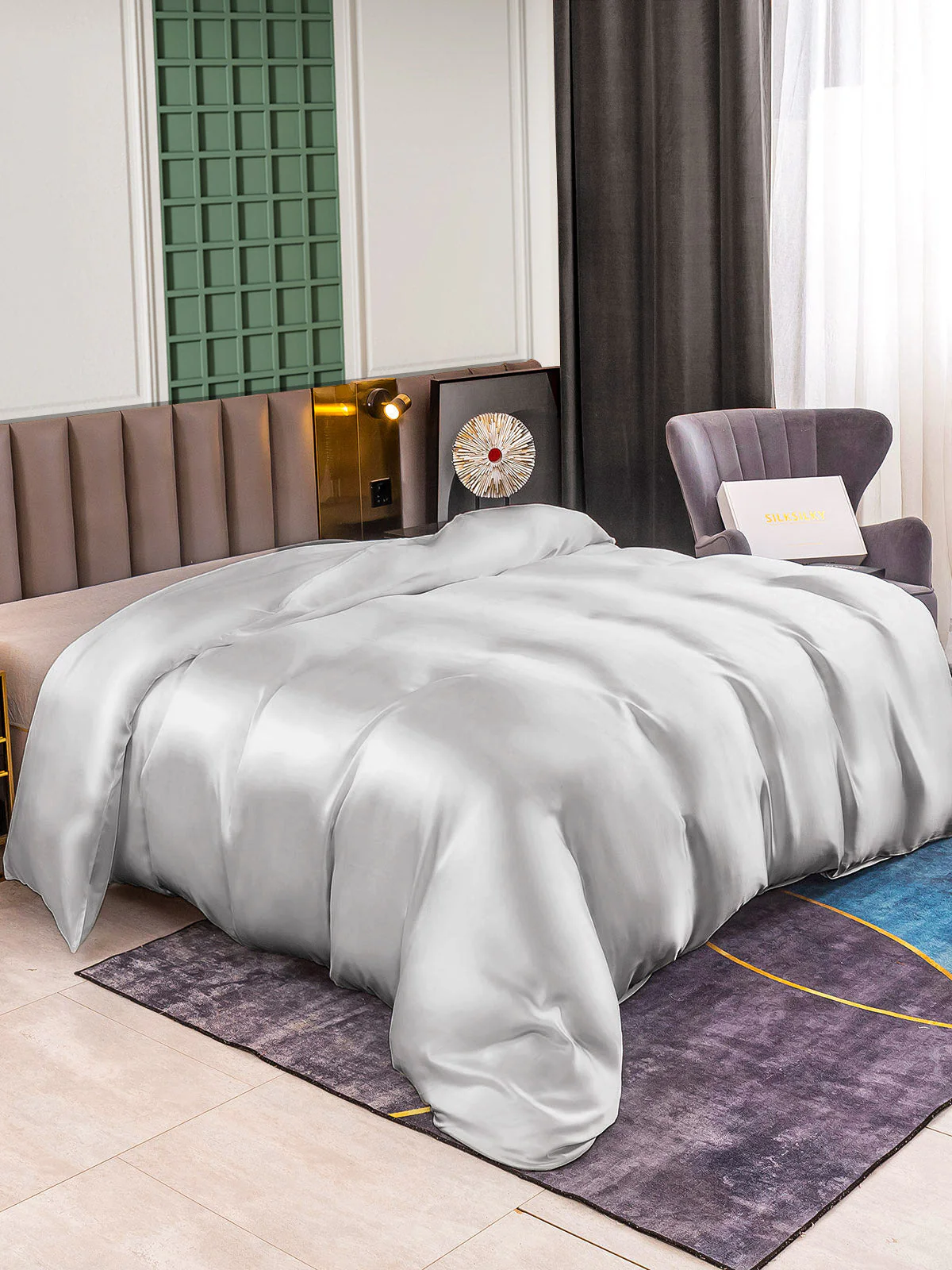 25 Momme Housse de Couette en Soie Luxueuse Sans Couture - Image 21