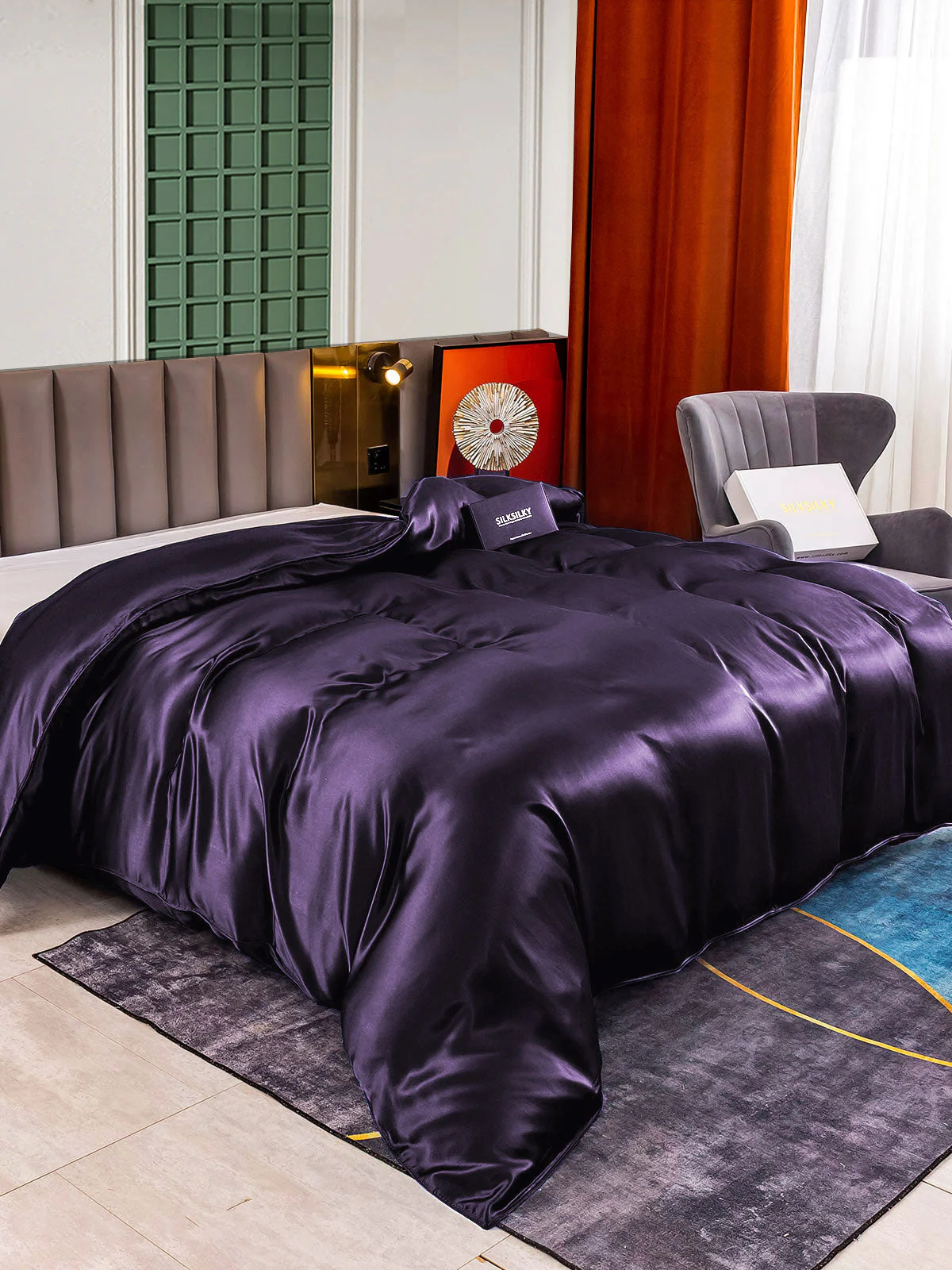 25 Momme Housse de Couette en Soie Luxueuse Sans Couture - Image 27