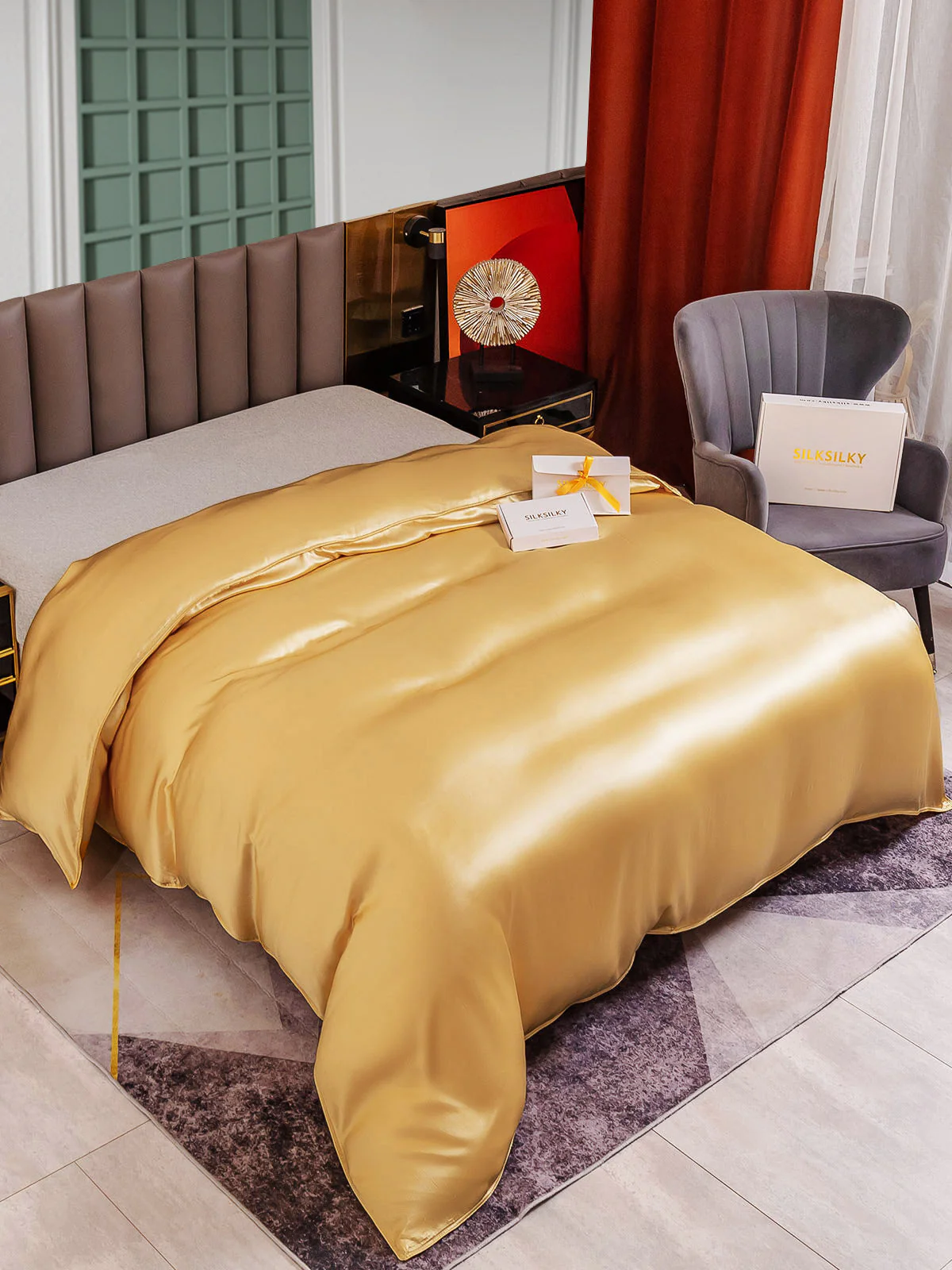 25 Momme Housse de Couette en Soie Luxueuse Sans Couture - Image 30