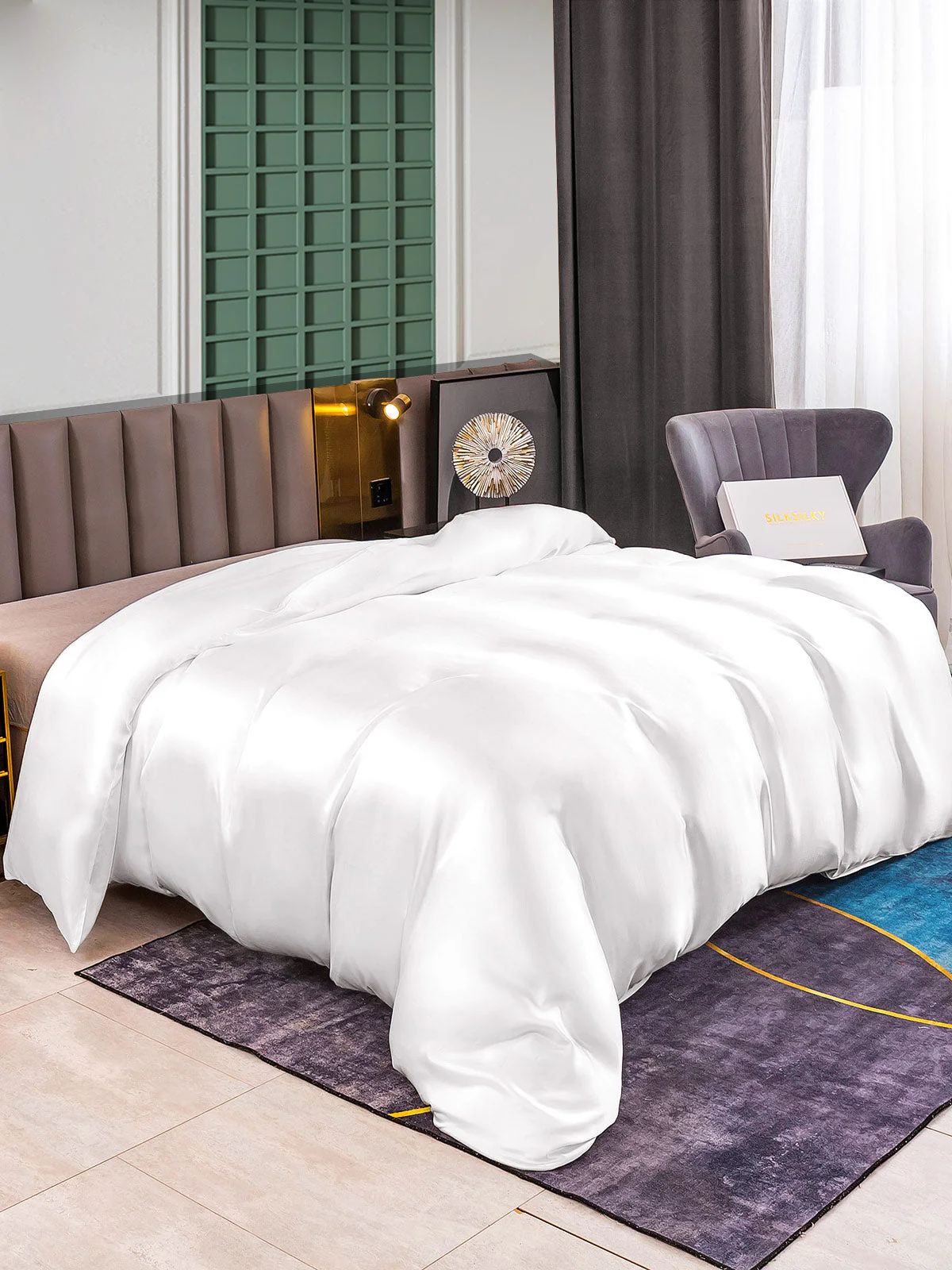 25 Momme Housse de Couette en Soie Luxueuse Sans Couture - Image 4