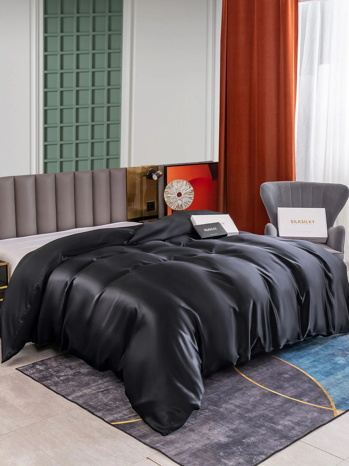 25 Momme Housse de Couette en Soie Luxueuse Sans Couture - Image 9