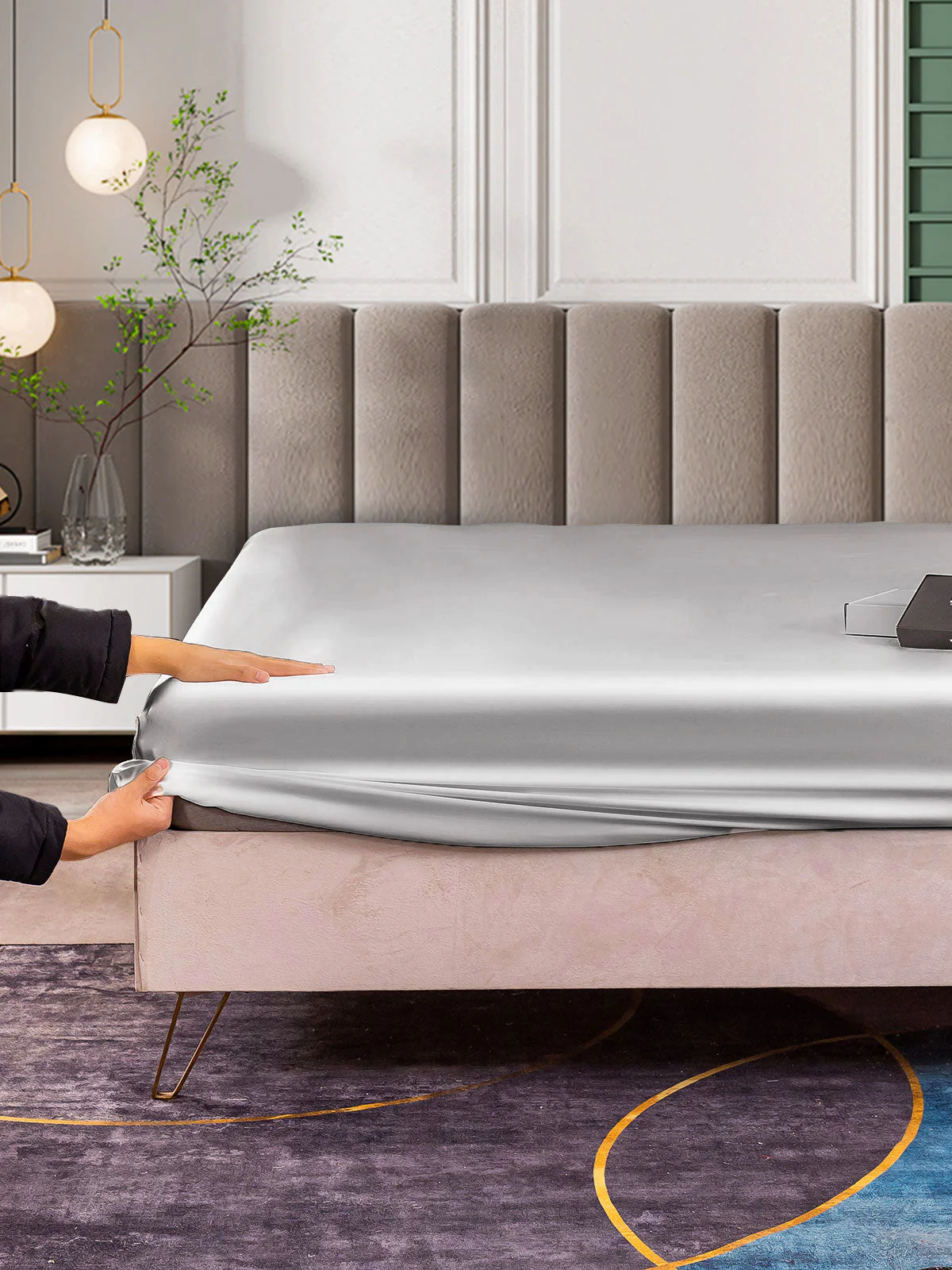25Mommes Drap Housse en Soie Sans Couture - Image 29