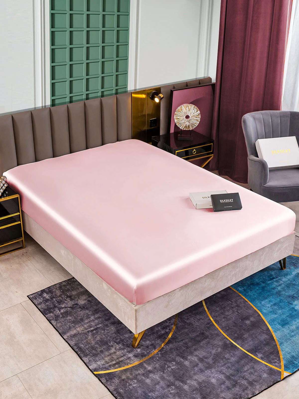 25Mommes Drap Housse en Soie Sans Couture - Image 35