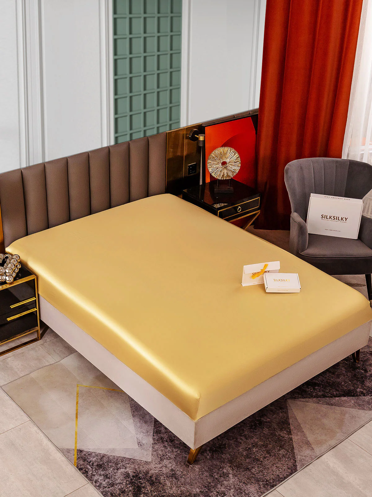 25Mommes Drap Housse en Soie Sans Couture - Image 47