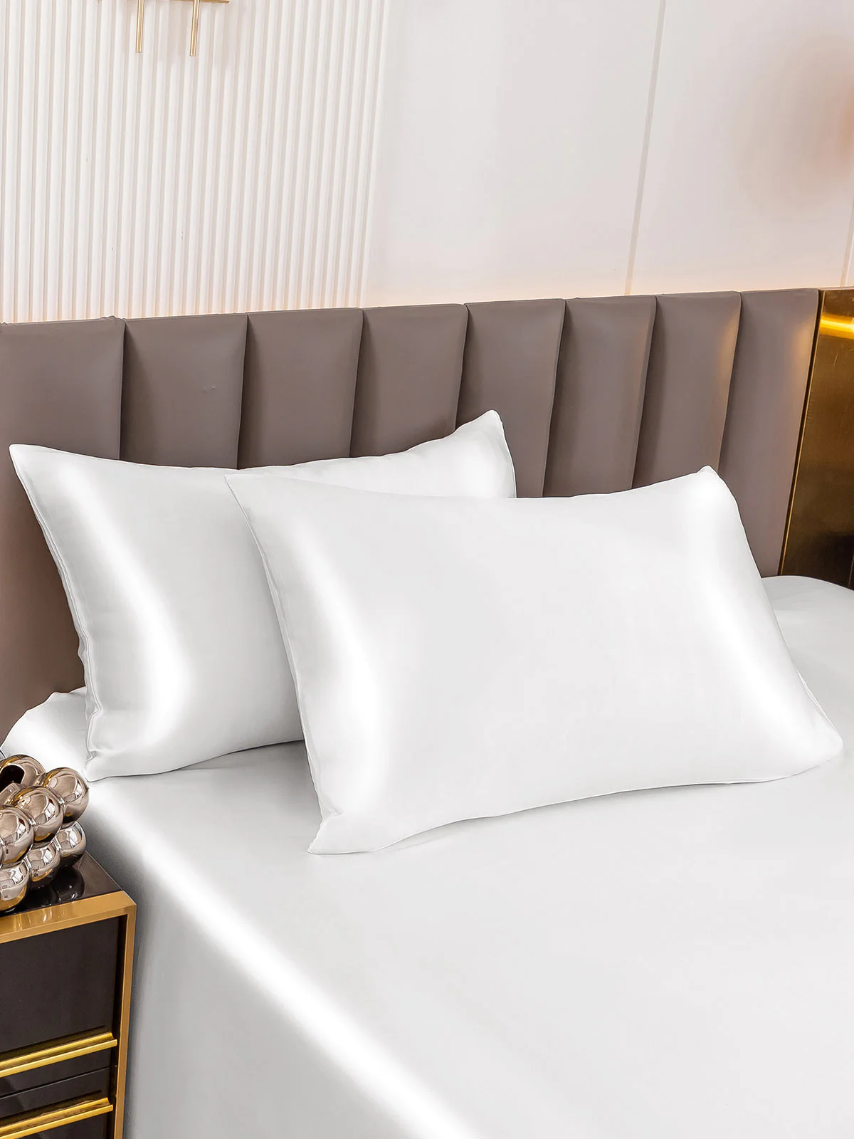 2x Taie d’Oreiller Simple Enveloppée En Soie Luxueuse 30Momme - Image 10