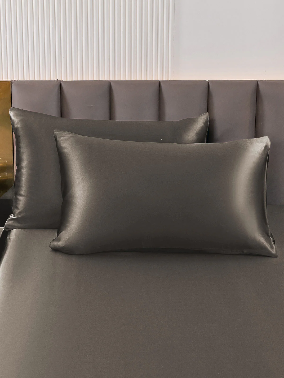 2x Taie d’Oreiller Simple Enveloppée En Soie Luxueuse 30Momme - Image 30