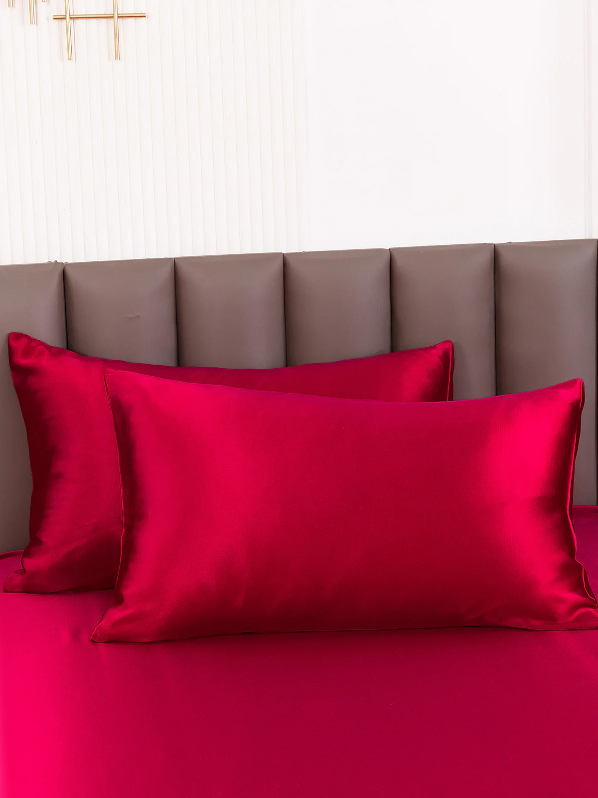 2x Taie d’Oreiller Simple Enveloppée En Soie Luxueuse 30Momme - Image 48