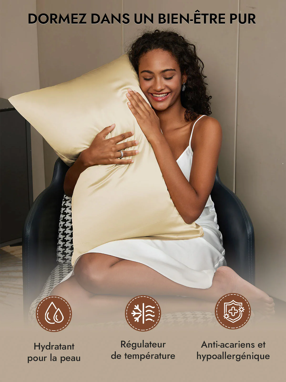 2Pcs 30Momme Luxueuse Soie Taie d‘oreiller - Fermeture à glissière cachée - Image 16