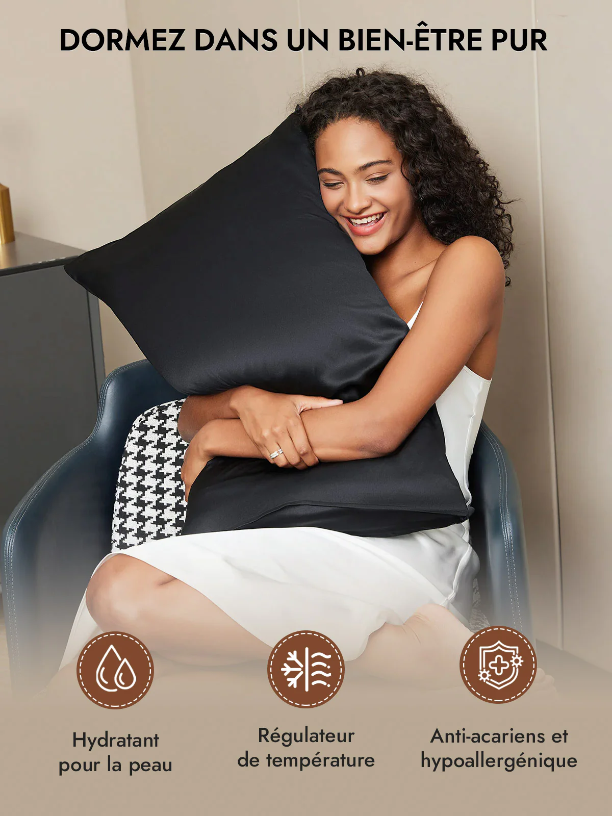 2Pcs 30Momme Luxueuse Soie Taie d‘oreiller - Fermeture à glissière cachée - Image 28