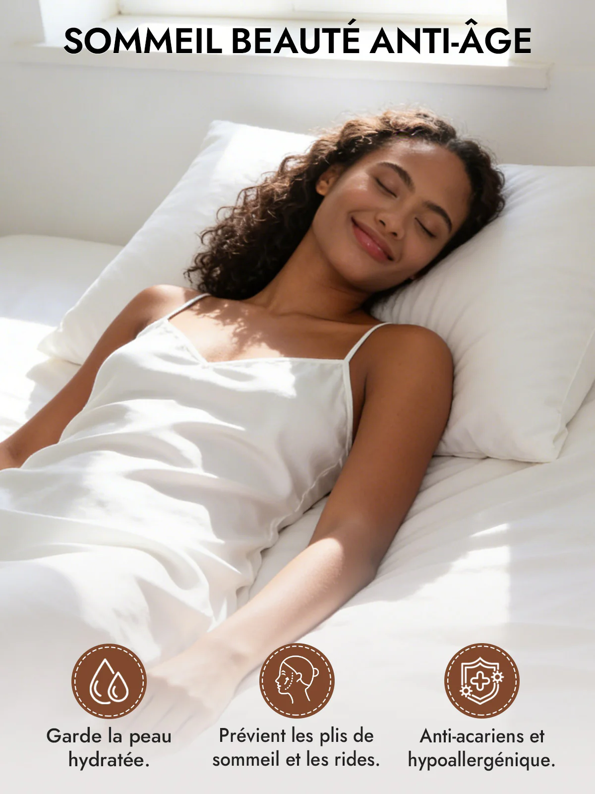 2Pcs 30Momme Luxueuse Soie Taie d‘oreiller - Fermeture à glissière cachée - Image 3