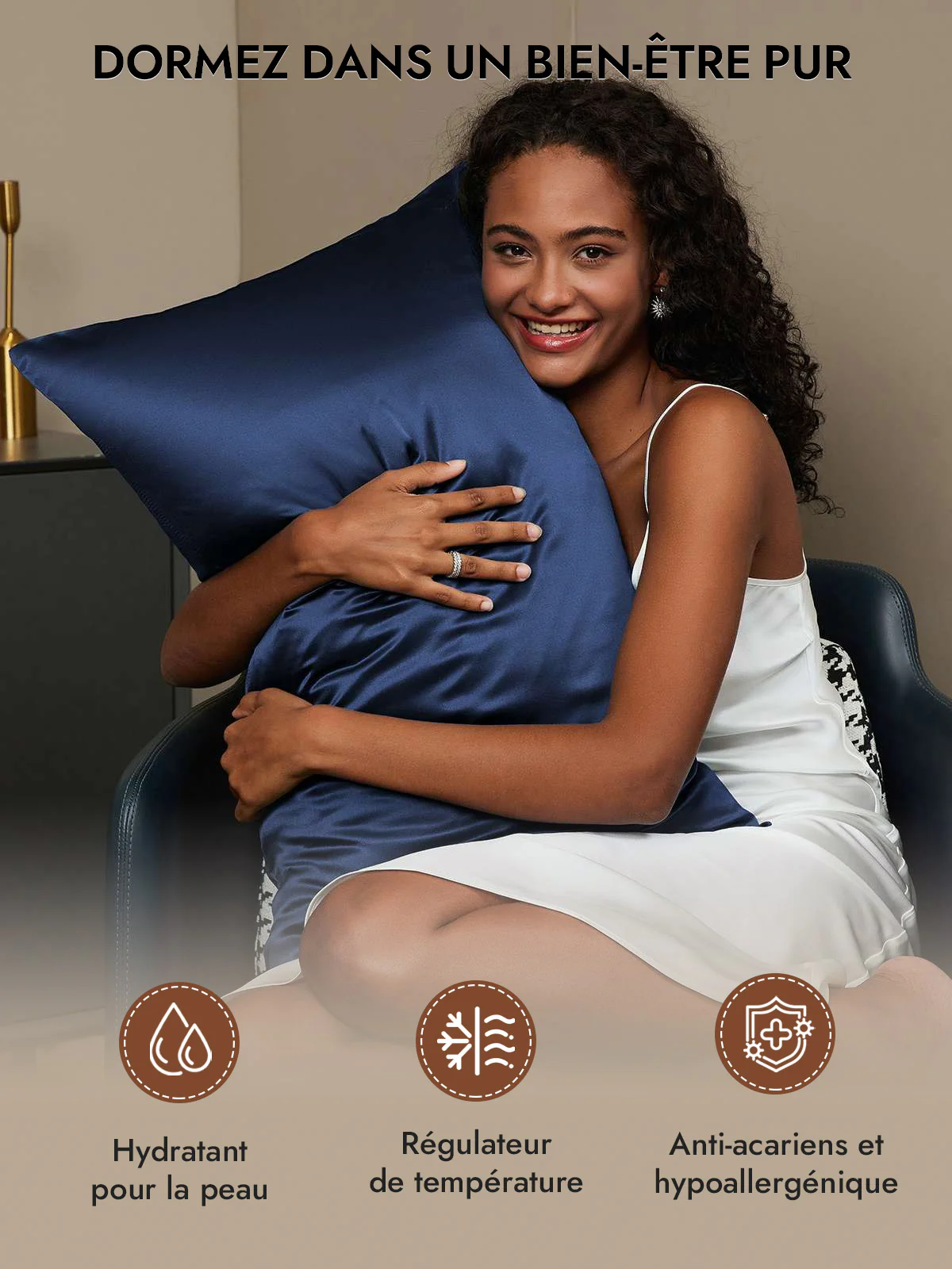 2Pcs 30Momme Luxueuse Soie Taie d‘oreiller - Fermeture à glissière cachée - Image 34