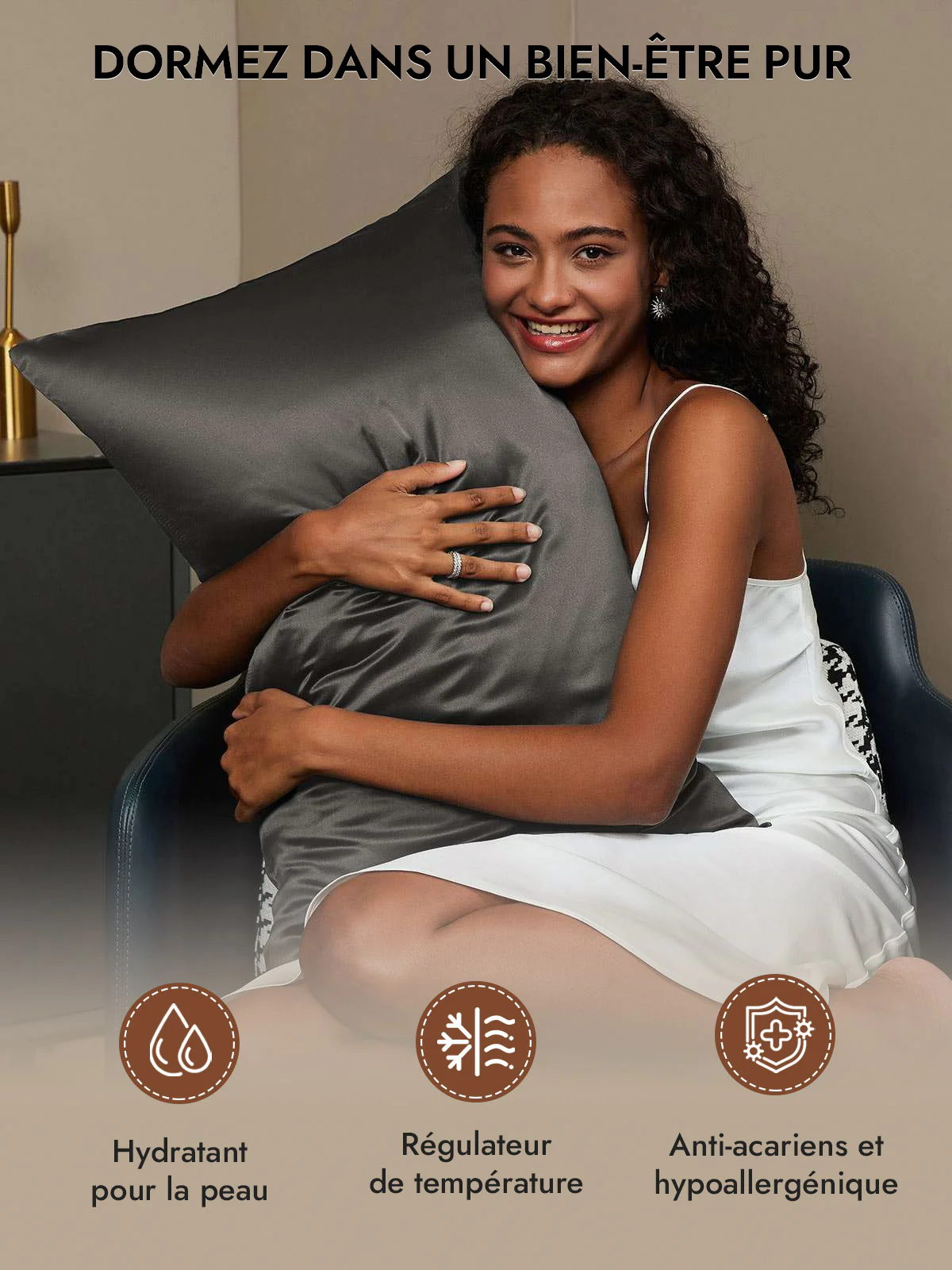 2Pcs 30Momme Luxueuse Soie Taie d‘oreiller - Fermeture à glissière cachée - Image 40