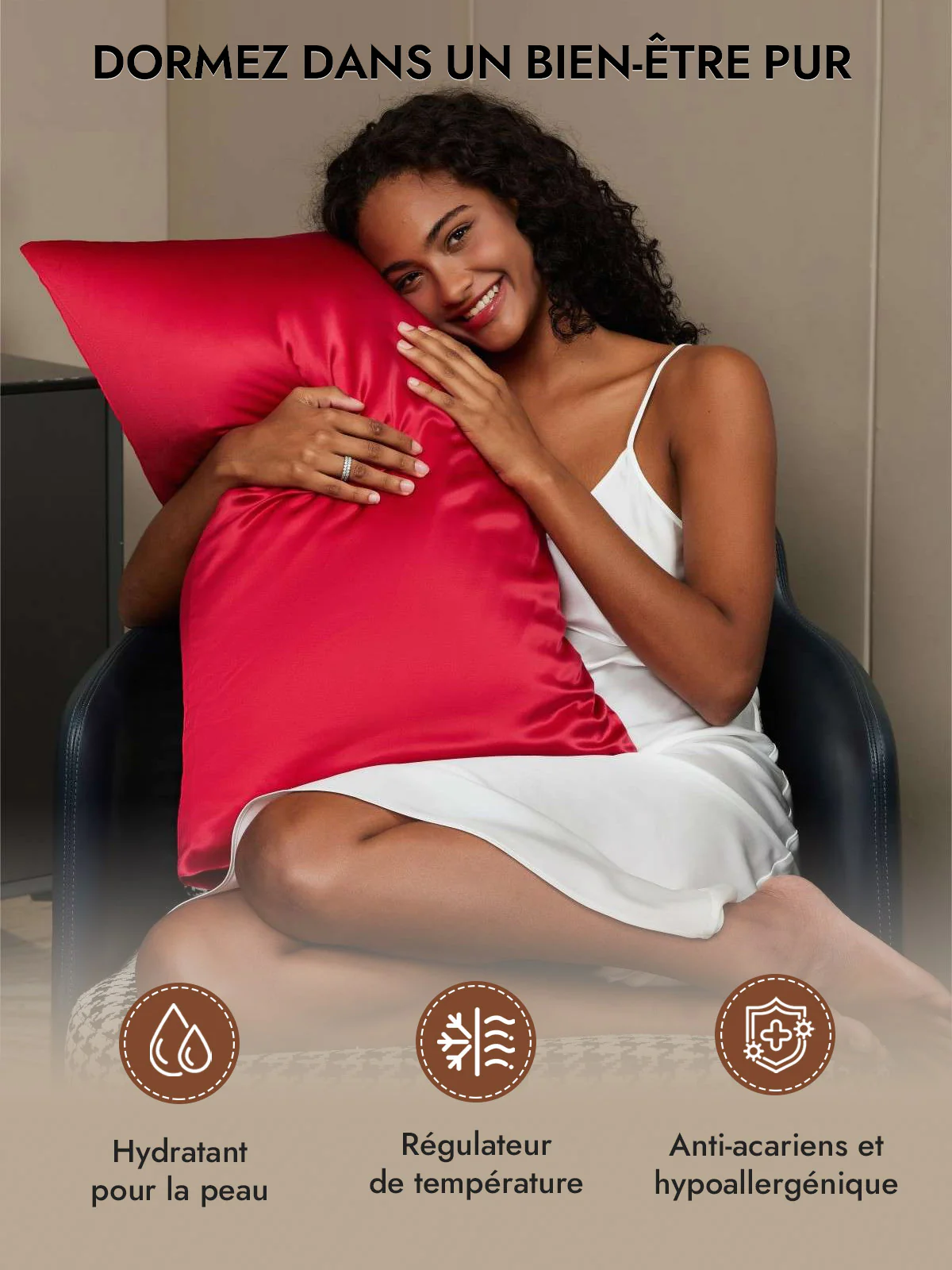 2Pcs 30Momme Luxueuse Soie Taie d‘oreiller - Fermeture à glissière cachée - Image 47