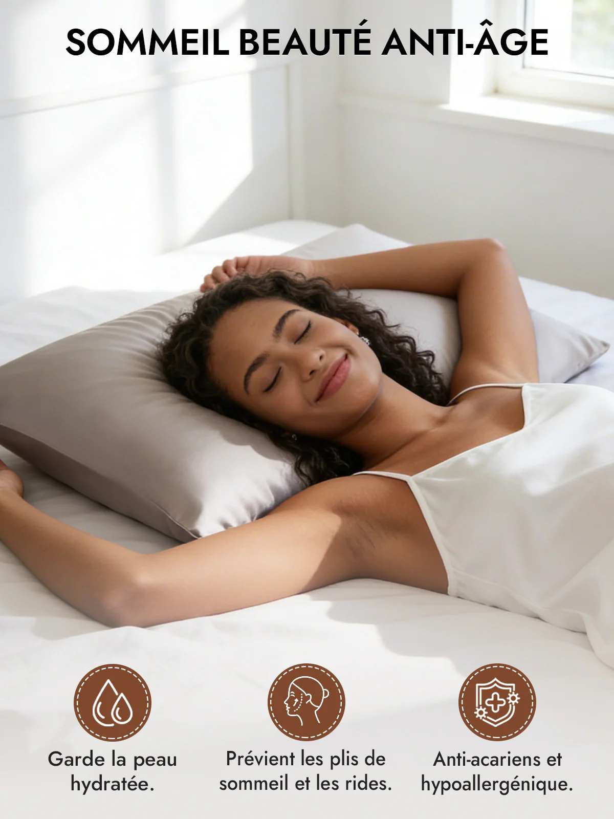 2Pcs 30Momme Luxueuse Soie Taie d‘oreiller - Fermeture à glissière cachée - Image 9
