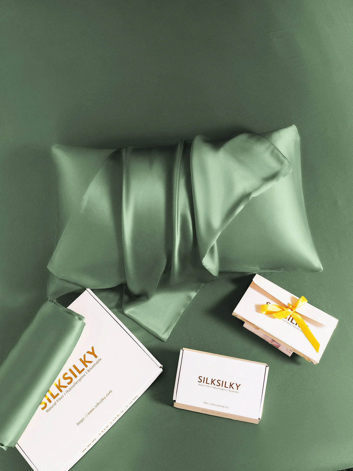 30Momme Luxueuse Taie d’Oreiller en Soie Simple Enveloppée - Image 62