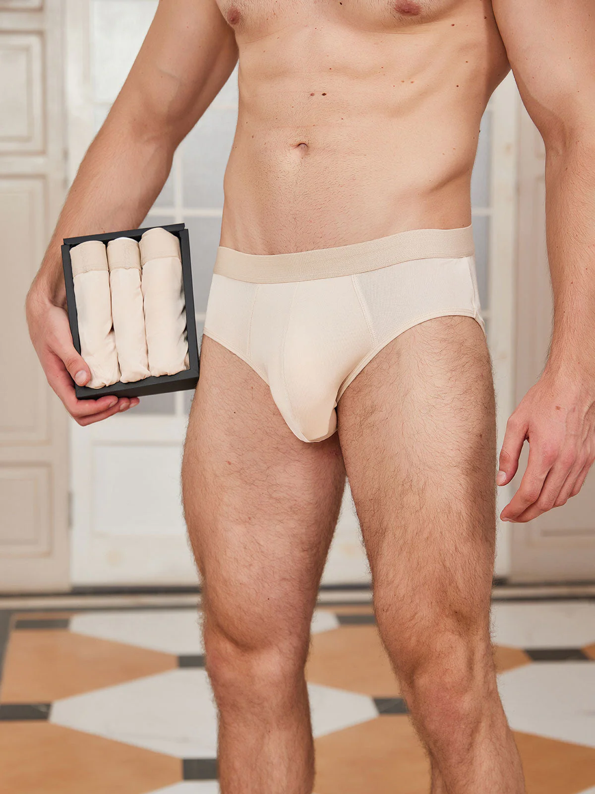 3-Pack Slips Homme en Soie Pure Respirante - Image 16