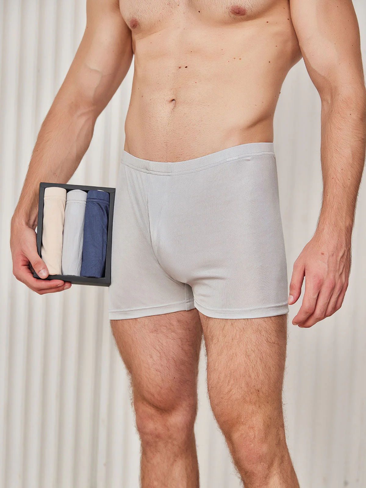 Lot de 3 Boxers Homme en Soie Pure - Image 17