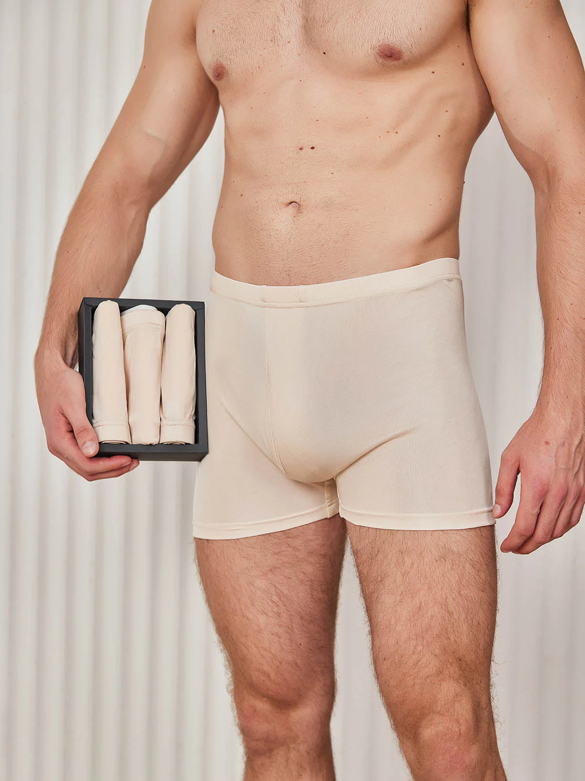 3 Boxers Homme en Soie Pure avec Devant Ouvert - Image 10