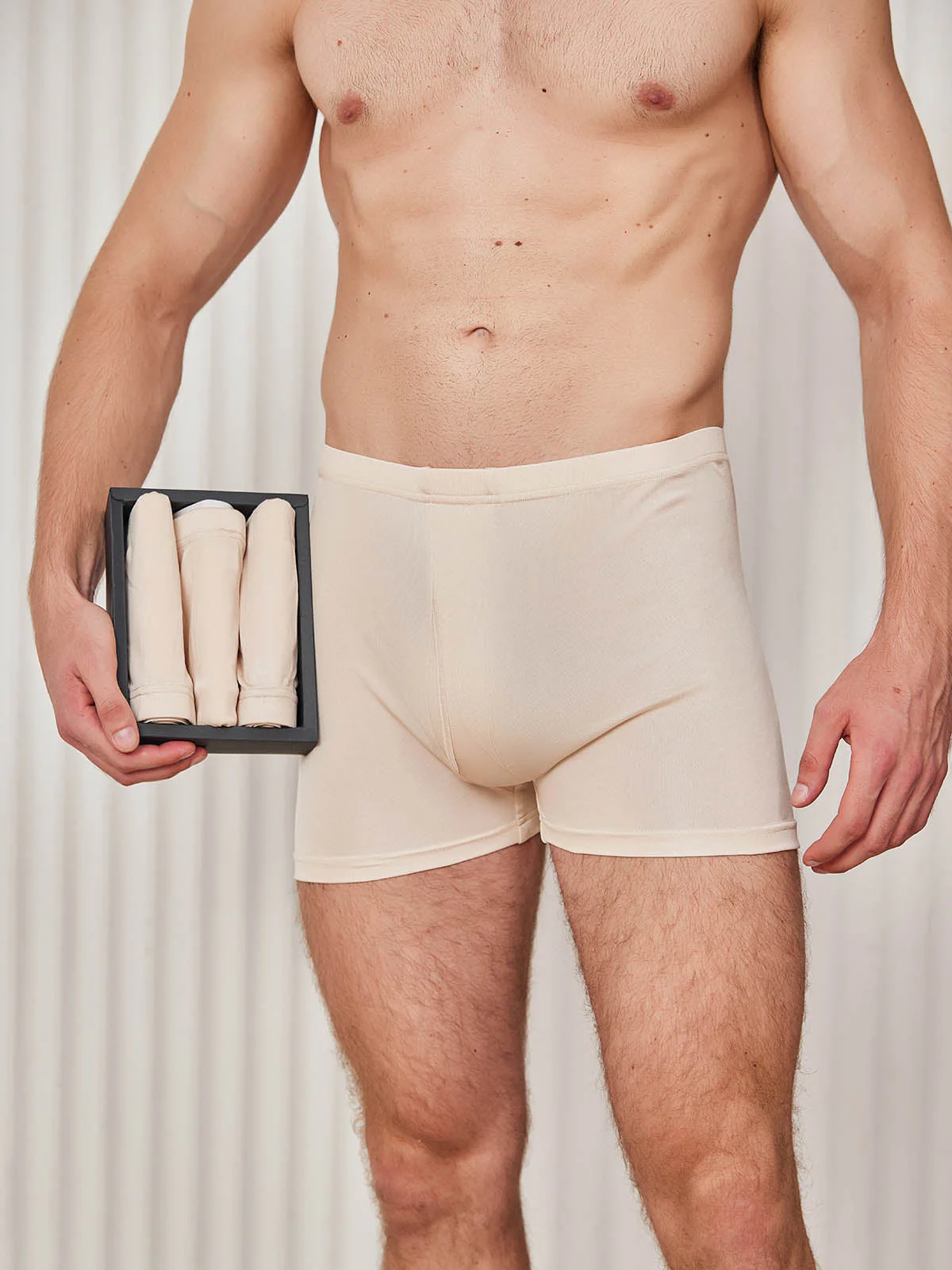 3 Boxers Homme en Soie Pure avec Devant Ouvert - Image 12
