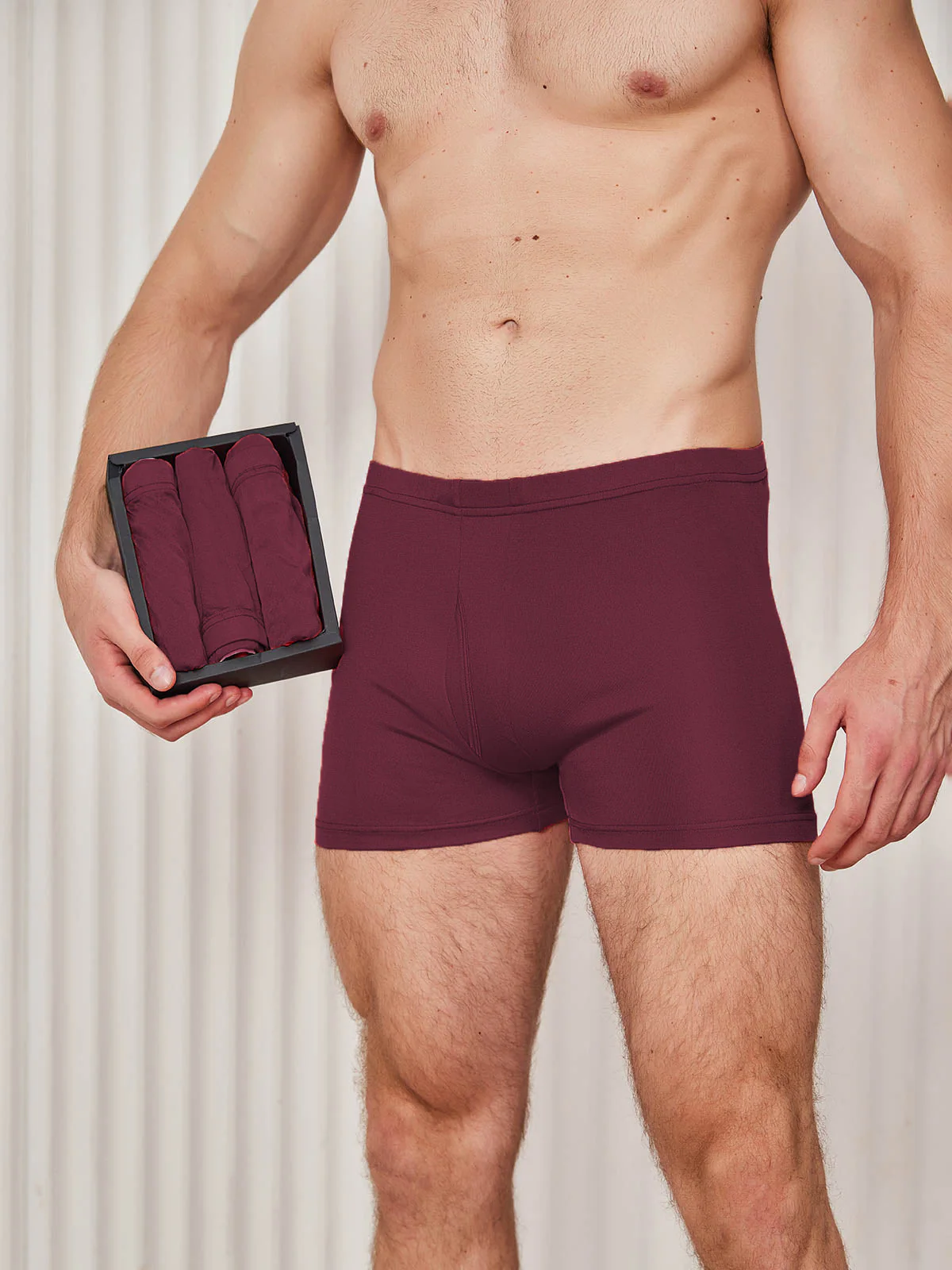 3 Boxers Homme en Soie Pure avec Devant Ouvert - Image 21