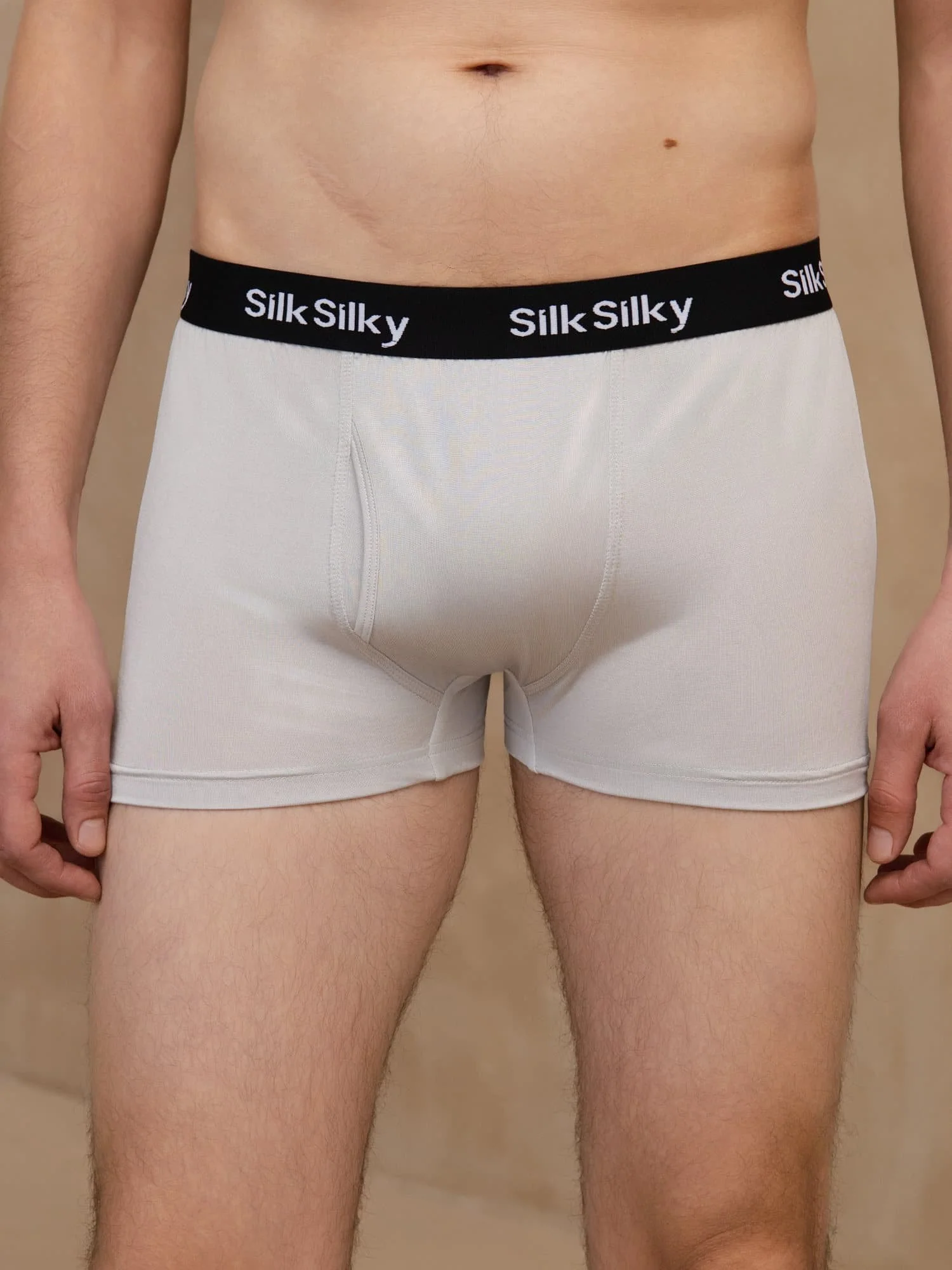 3 Pièces Soie Pure Hommes Confort Respirant Boxer Brief Sous Vêtement - Image 16
