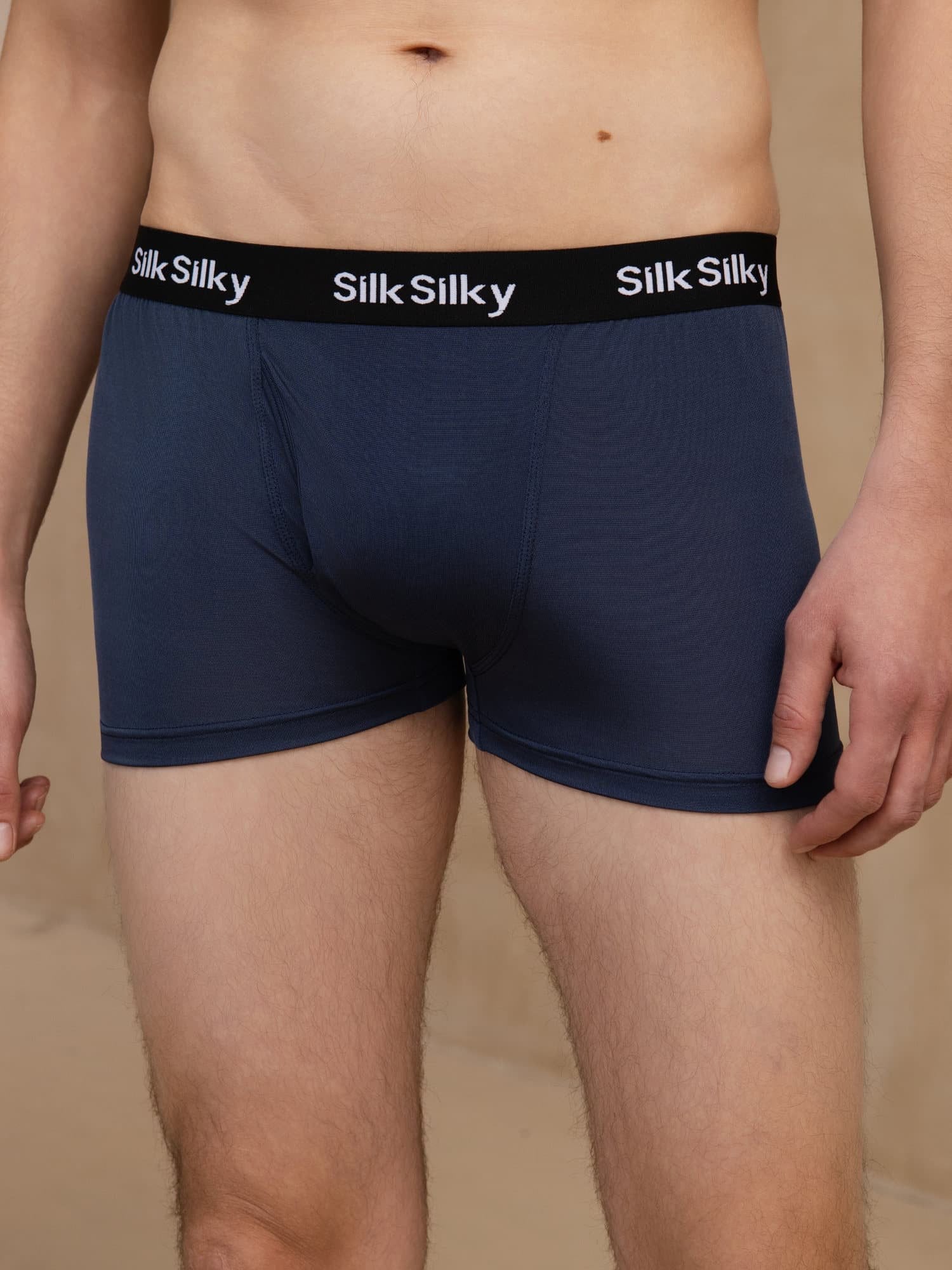3 Pièces Soie Pure Hommes Confort Respirant Boxer Brief Sous Vêtement - Image 4