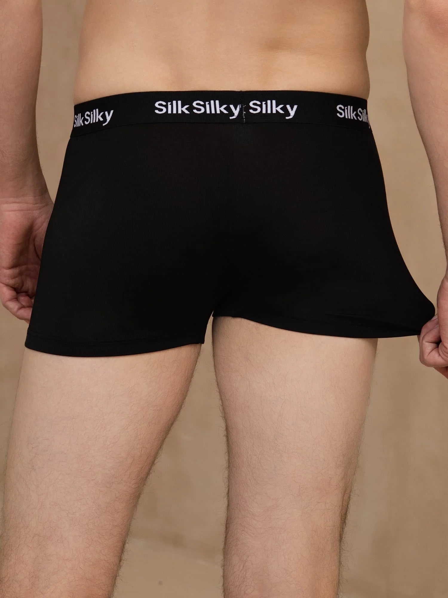 3 Pièces Soie Pure Hommes Confort Respirant Boxer Brief Sous Vêtement - Image 7