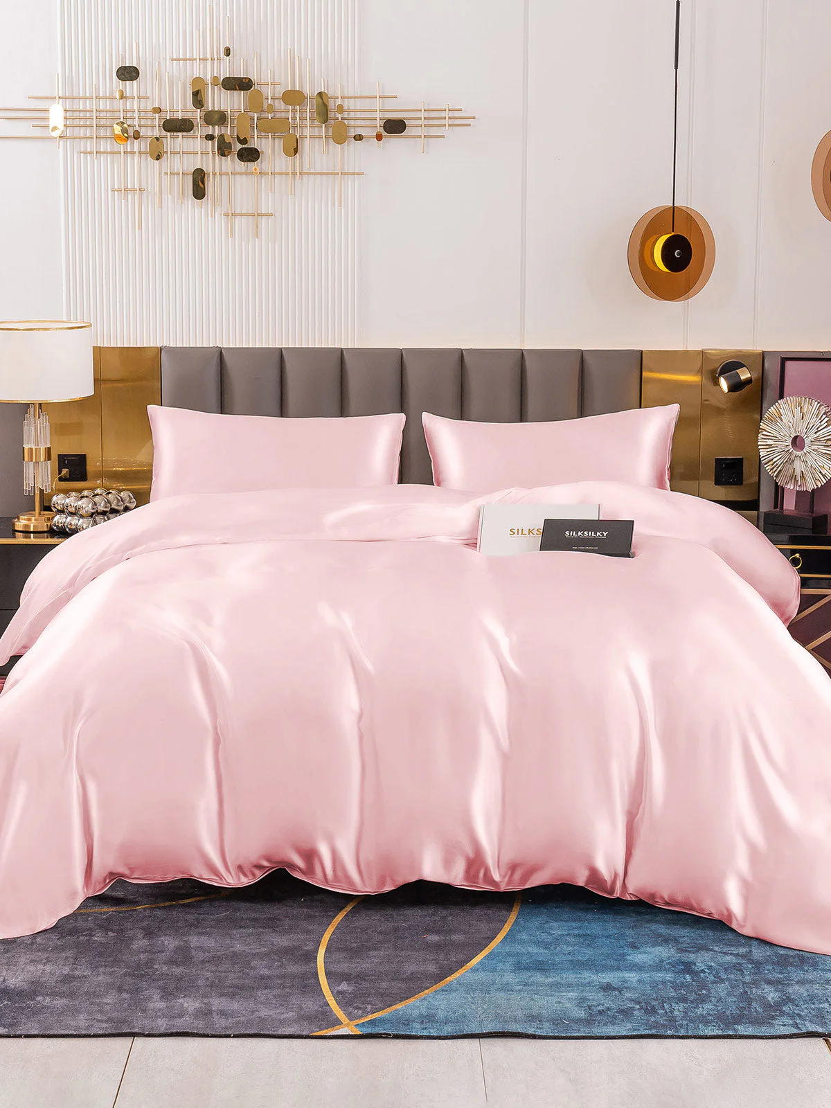19Momme 4pcs Housse de couette+Taie d‘oreiller + Drap Housse - Image 21