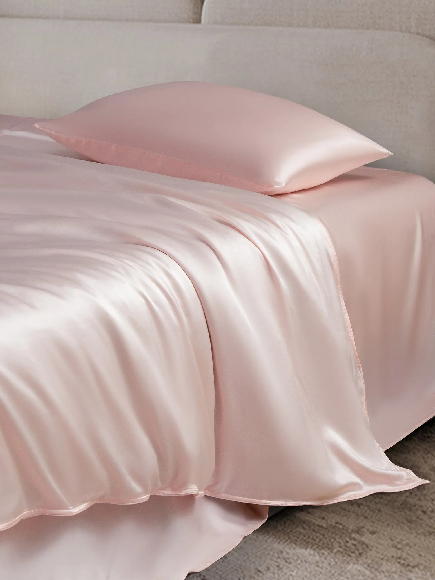 19Momme 4Pcs Housse de couette+Taie d‘oreiller + Draps Plat - Image 30