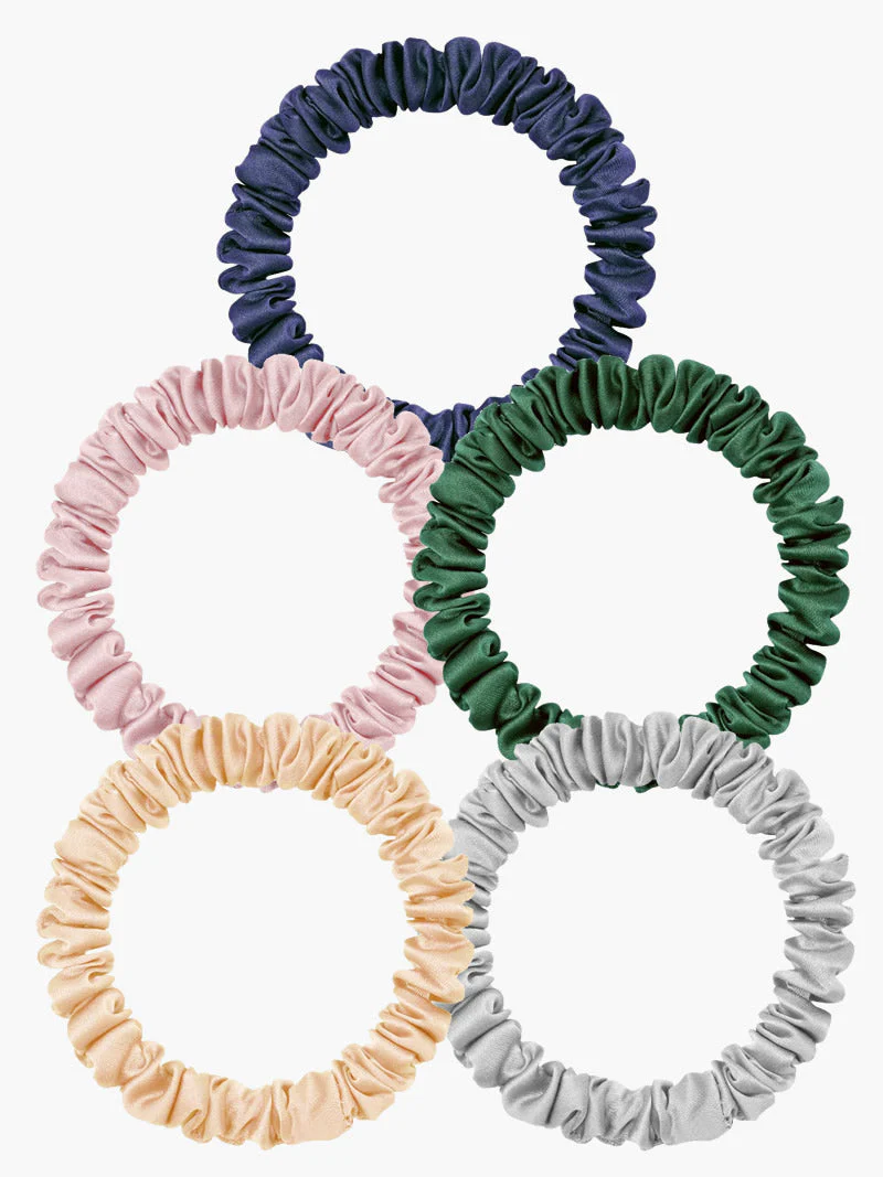 Lot De 5 Chouchous Fins En Soie - 1cm - Image 14
