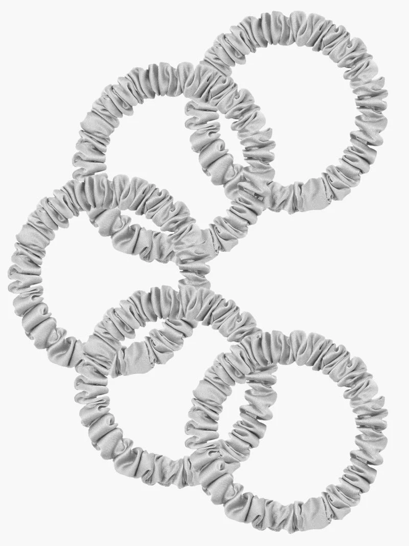 Lot De 5 Chouchous Fins En Soie - 1cm - Image 39
