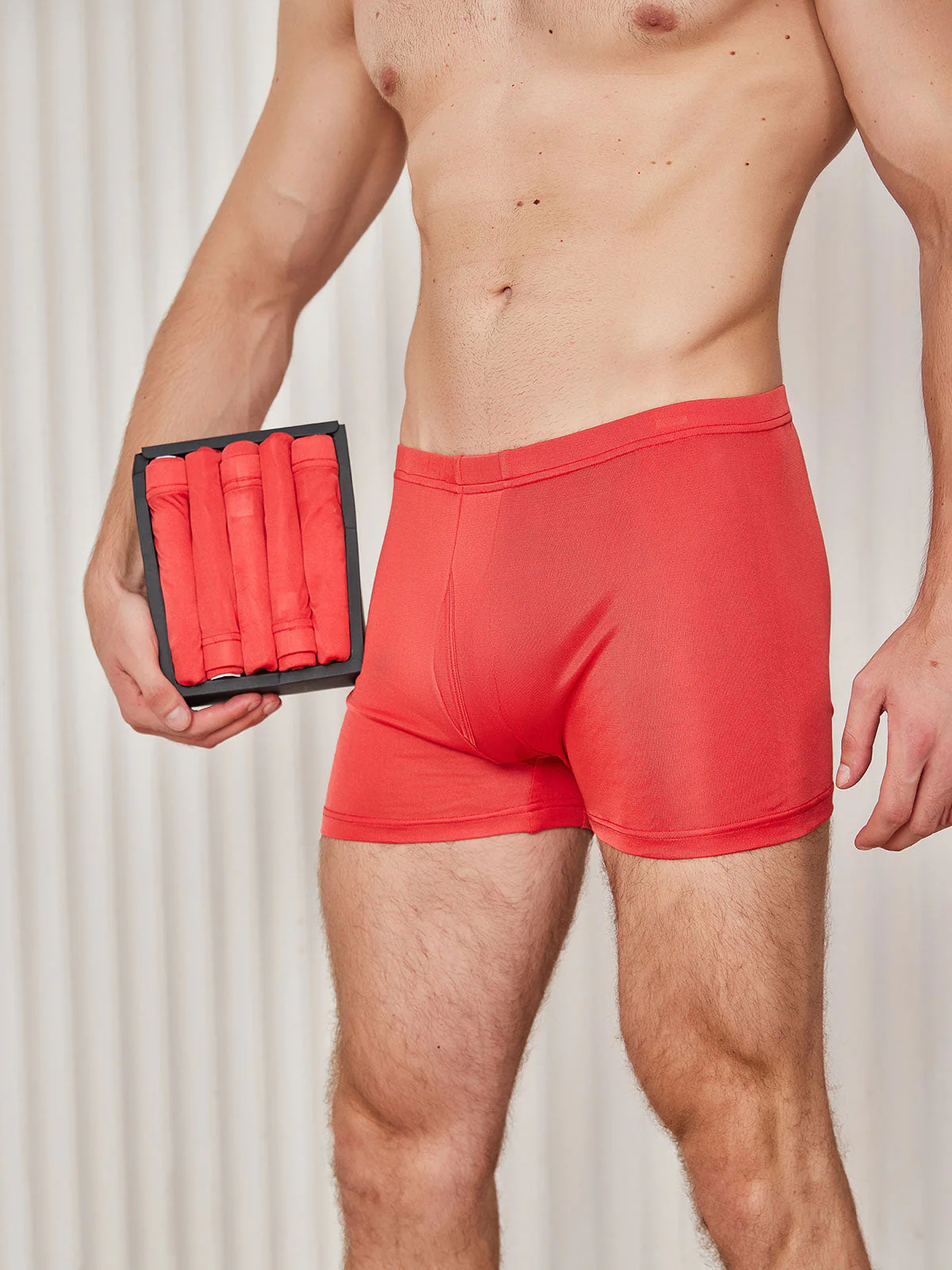 5 Boxers Homme en Soie Pure avec Ouverture à Braguette - Image 11