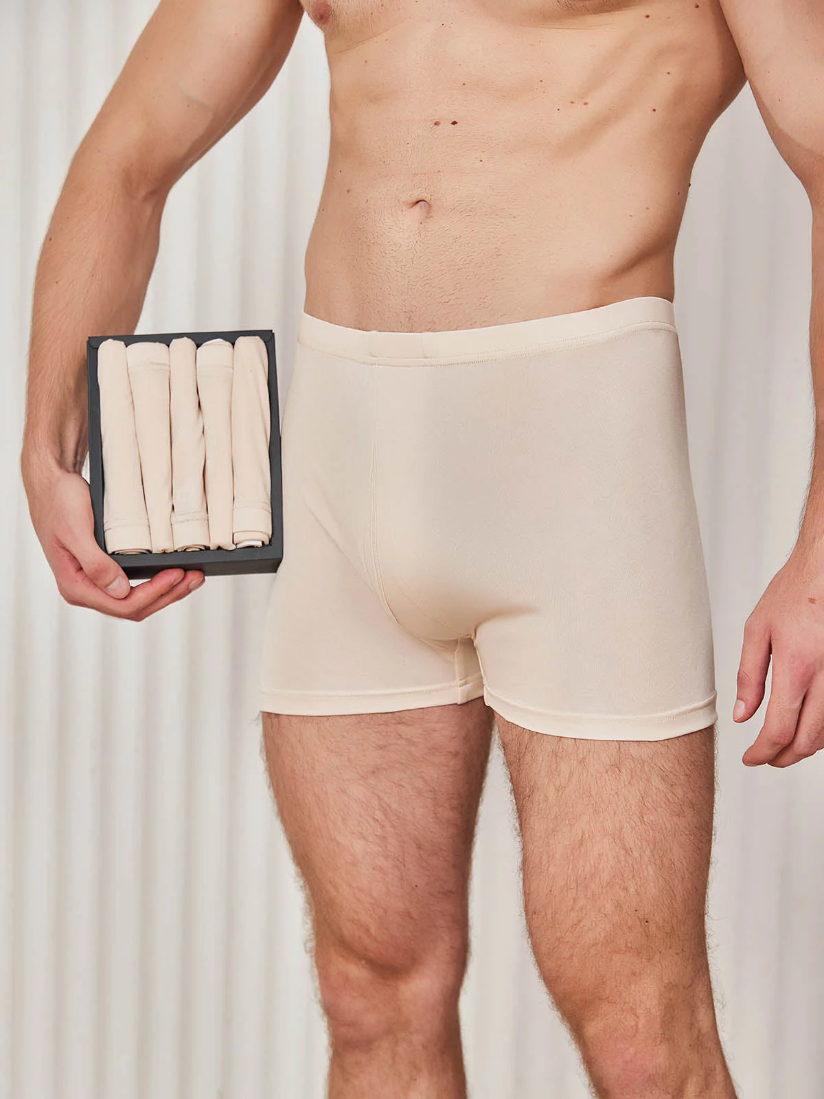 5 Boxers Homme en Soie Pure avec Ouverture à Braguette - Image 9