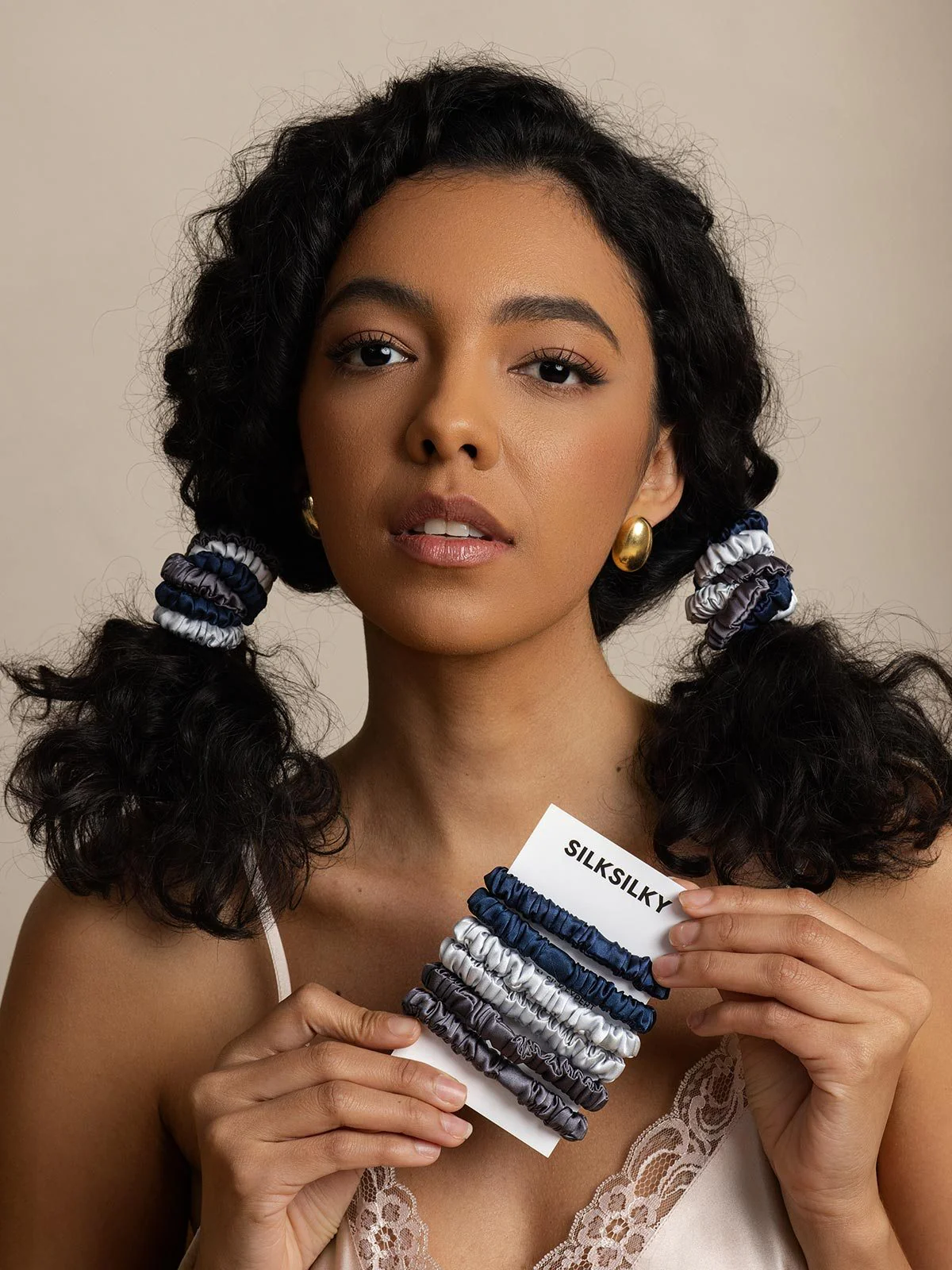 Lot de 6 Pure Soie scrunchies – Regular – 1 cm - Image 17