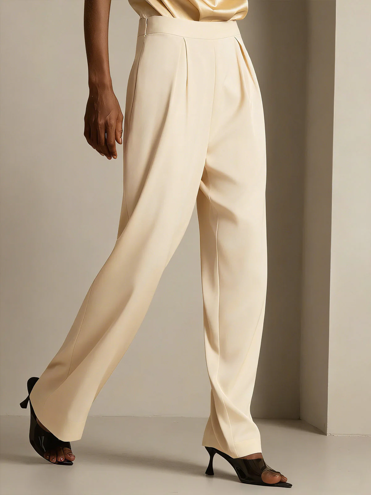 19Momme Pantalons en Soie à Jambes Larges Décontractés - Image 34