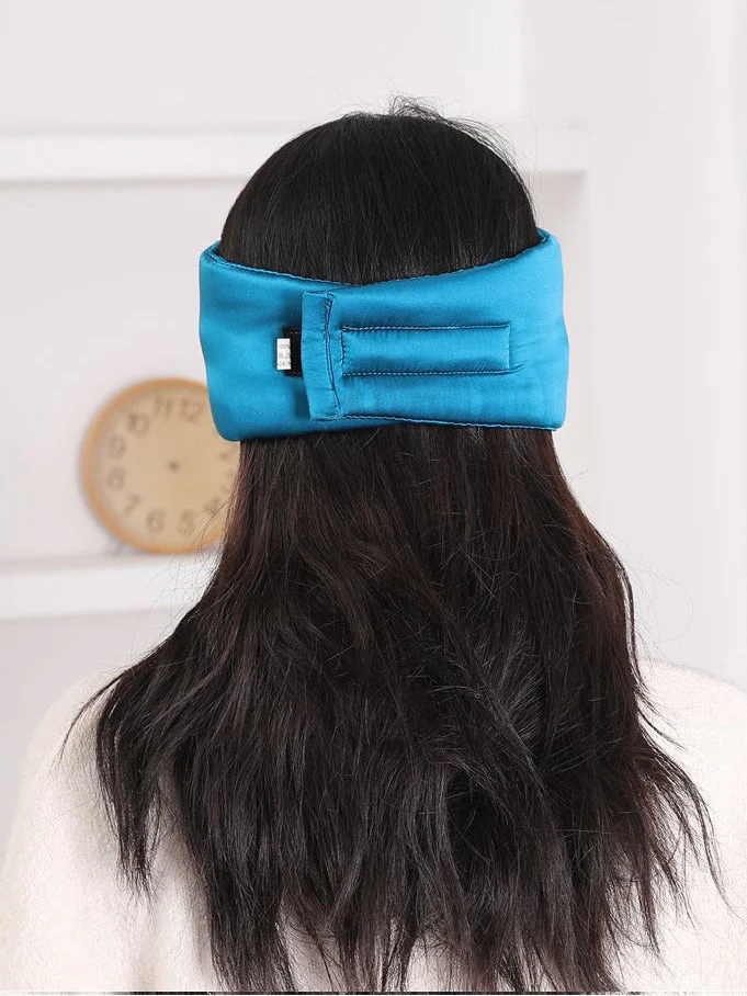 Masque de Sommeil en Soie avec Fermeture Velcro Ajustable et Enveloppement Complet - Image 31