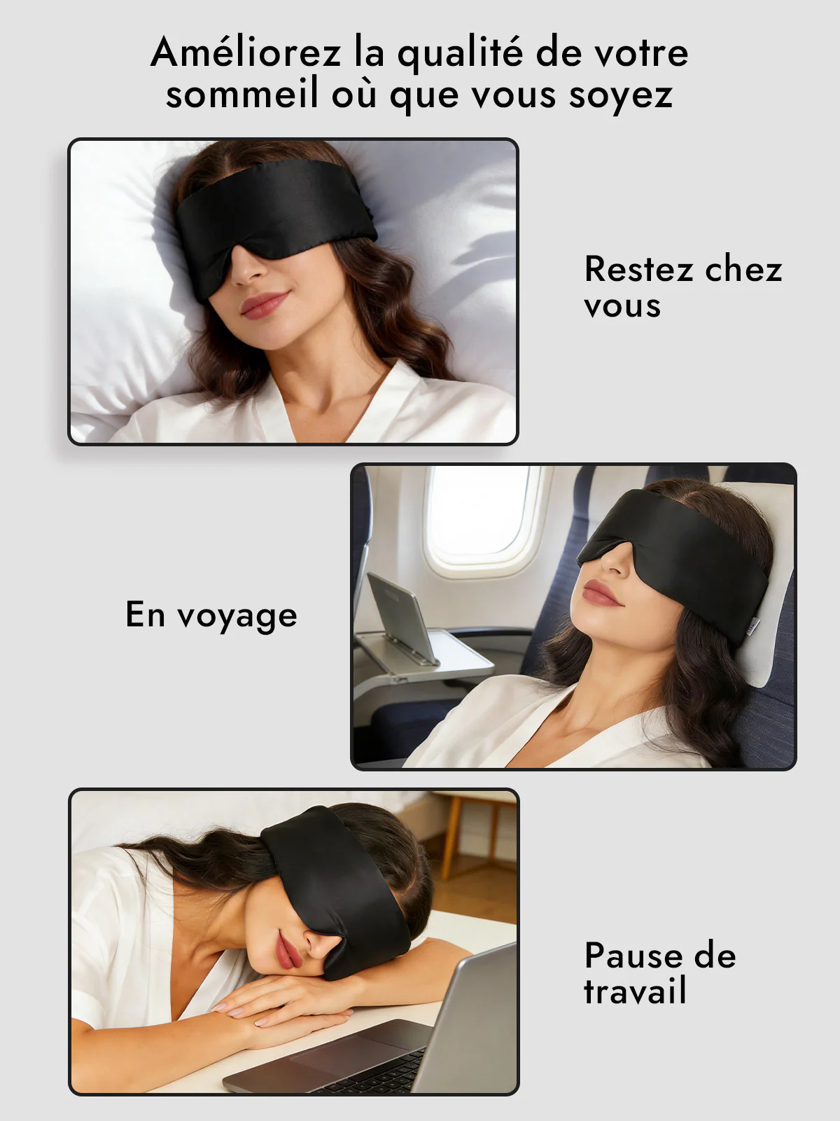 Masque pour les Yeux en Soie Élégante D‘Une Seule Pièce - Image 12