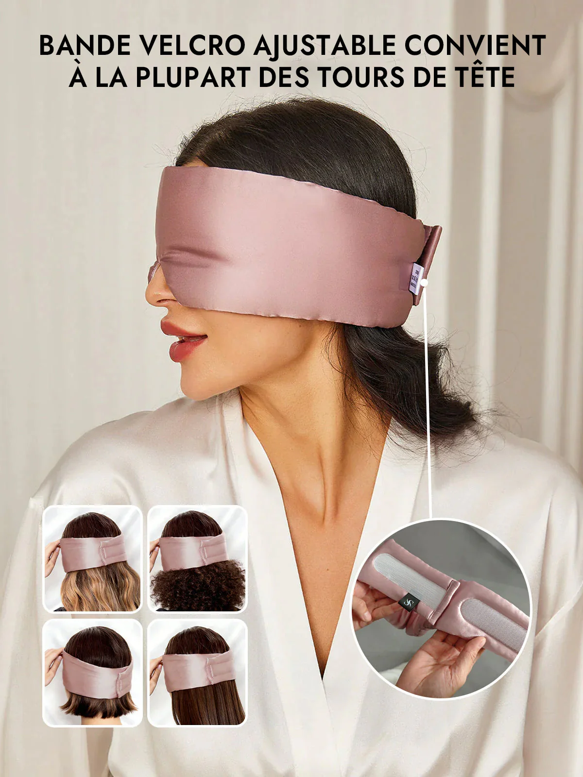 Masque pour les Yeux en Soie Élégante D‘Une Seule Pièce - Image 28