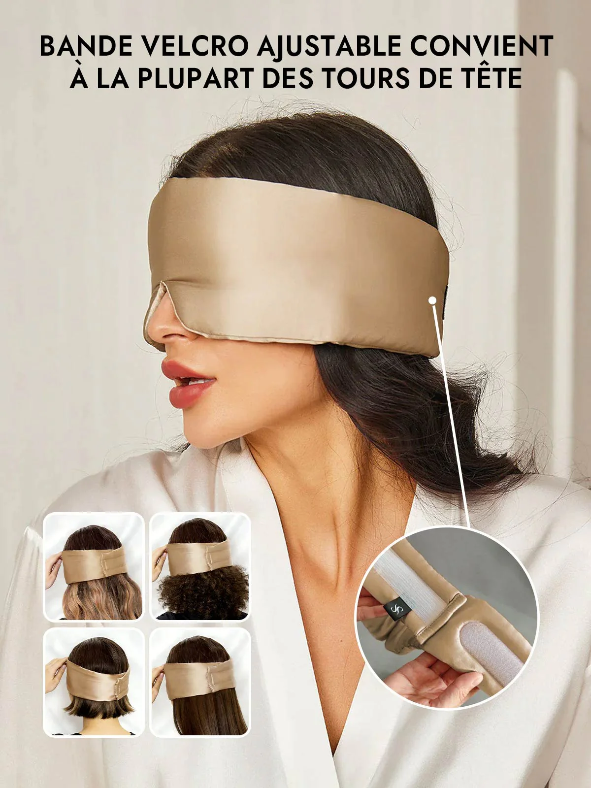 Masque pour les Yeux en Soie Élégante D‘Une Seule Pièce - Image 34