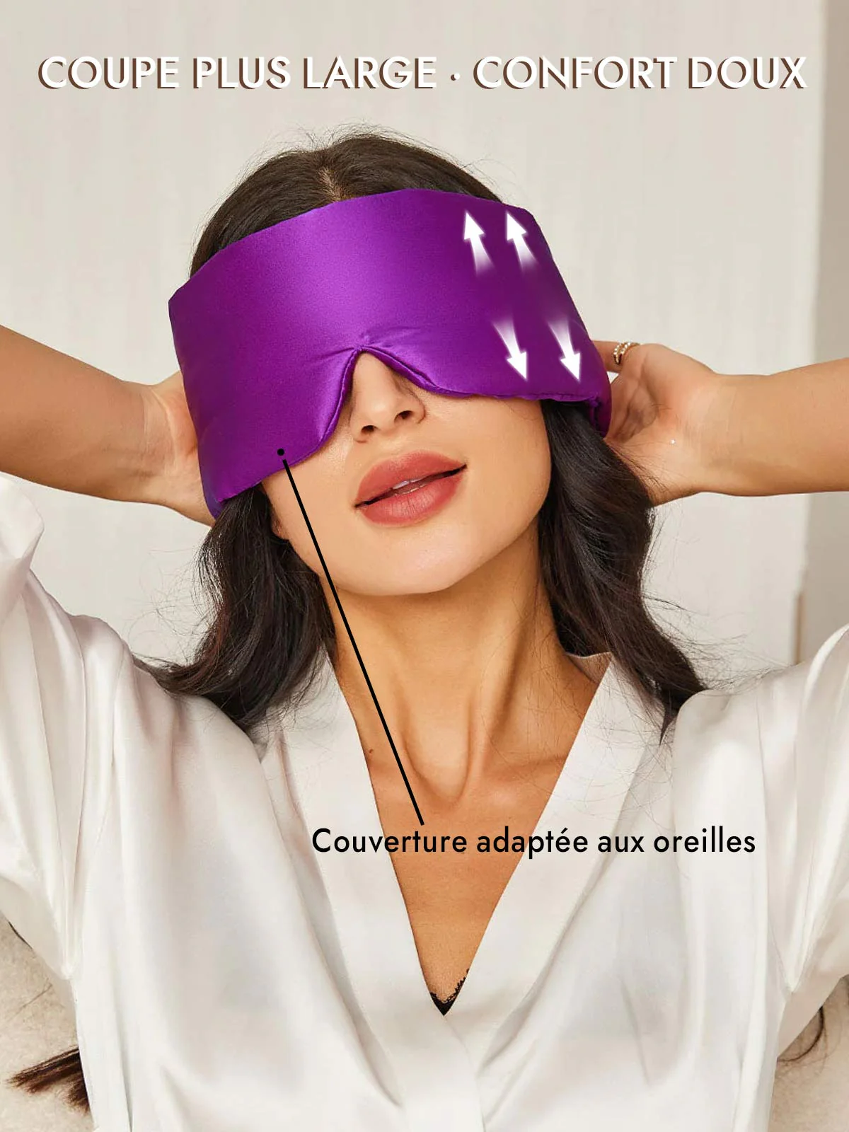 Masque pour les Yeux en Soie Élégante D‘Une Seule Pièce - Image 41
