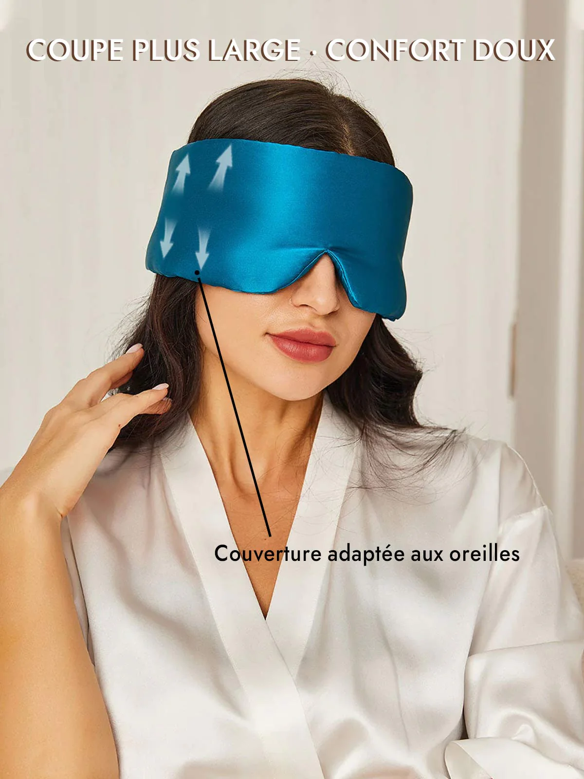 Masque pour les Yeux en Soie Élégante D‘Une Seule Pièce - Image 47