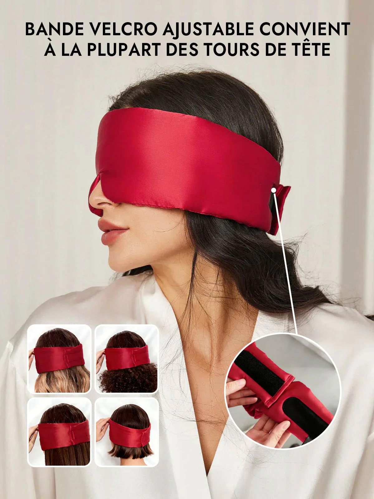 Masque pour les Yeux en Soie Élégante D‘Une Seule Pièce - Image 52