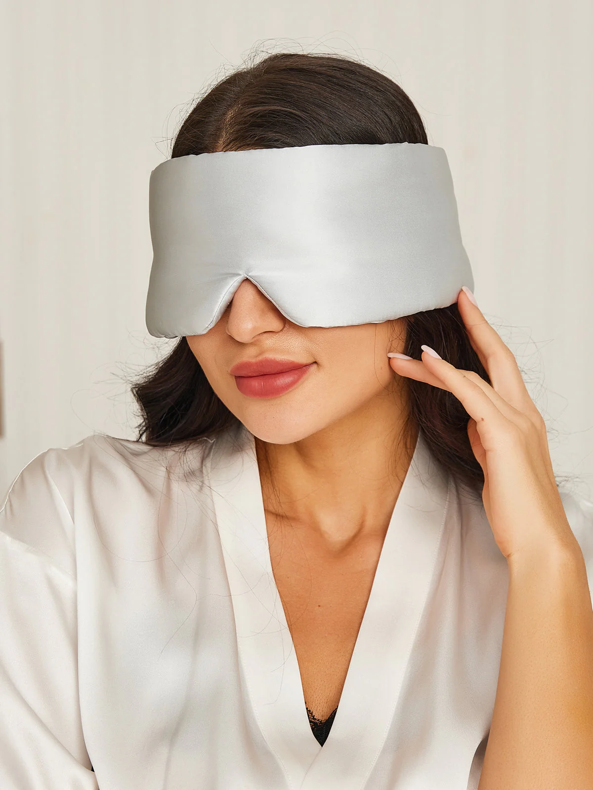 Masque pour les Yeux en Soie Élégante D‘Une Seule Pièce - Image 55