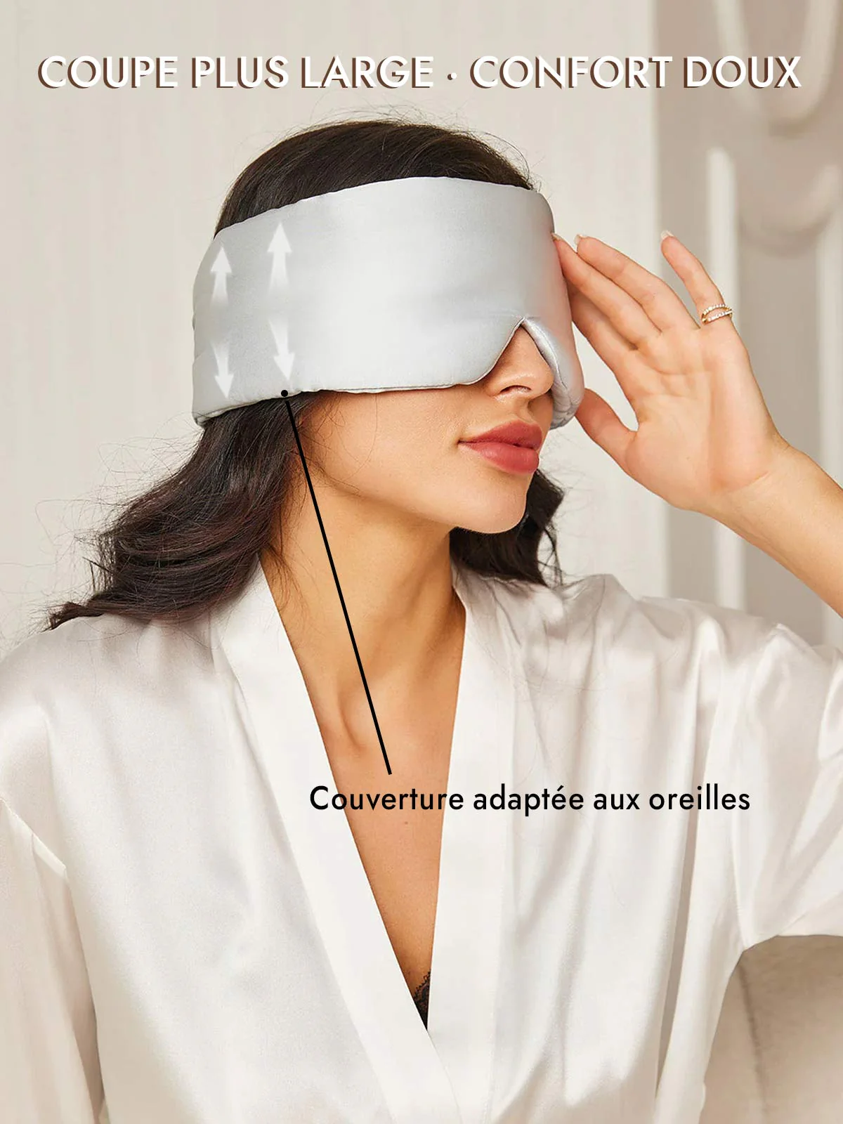 Masque pour les Yeux en Soie Élégante D‘Une Seule Pièce - Image 59